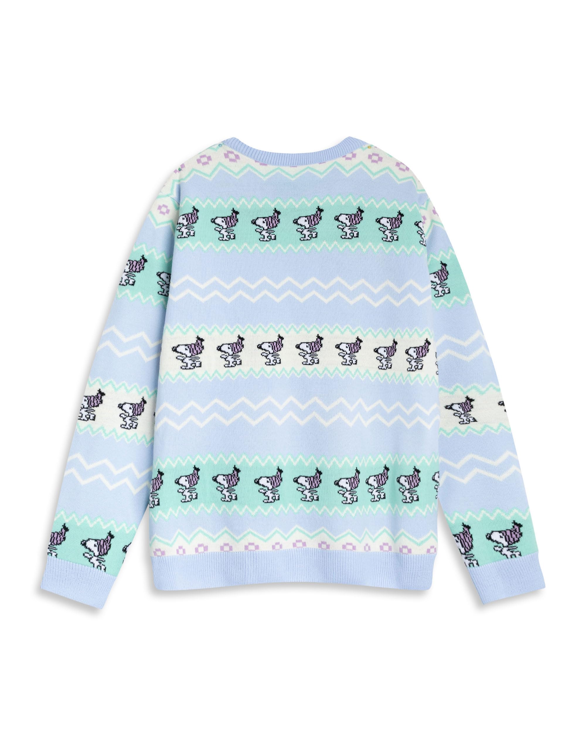 Peanuts Snoopy Damen-Weihnachtspullover in Mehreren Farben | Langärmliger Rundhalsausschnitt | Cartoon-Weihnachtskleidung | Festliche Kleidung für Weihnachtsfeiern Merch
