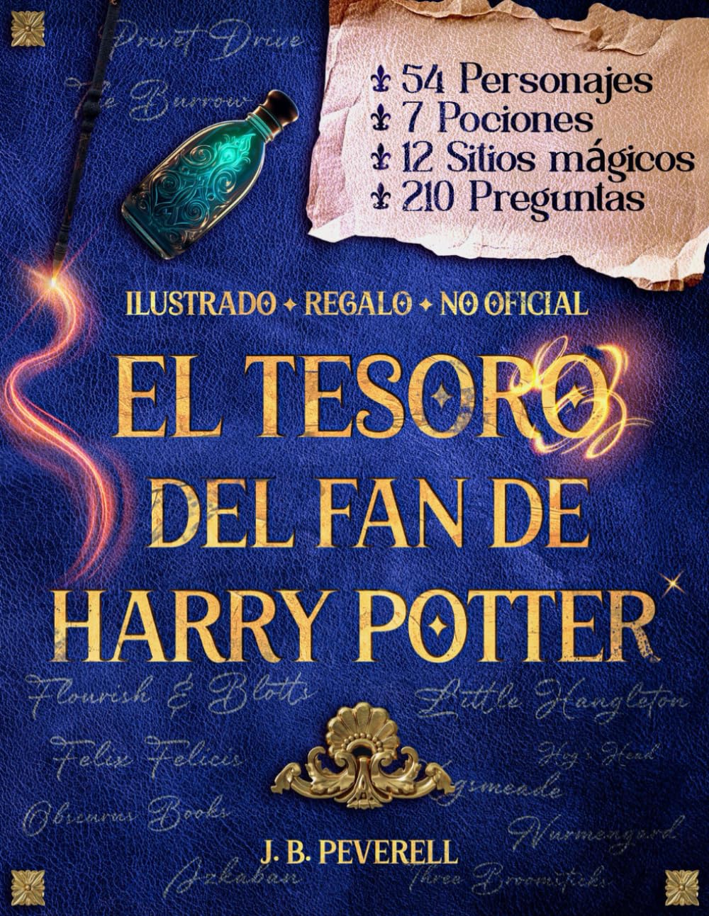 El Tesoro del Fan de Harry Potter: Libro Regalo Ilustrado No Oficial con Trivia, Pociones, Personajes y Secretos