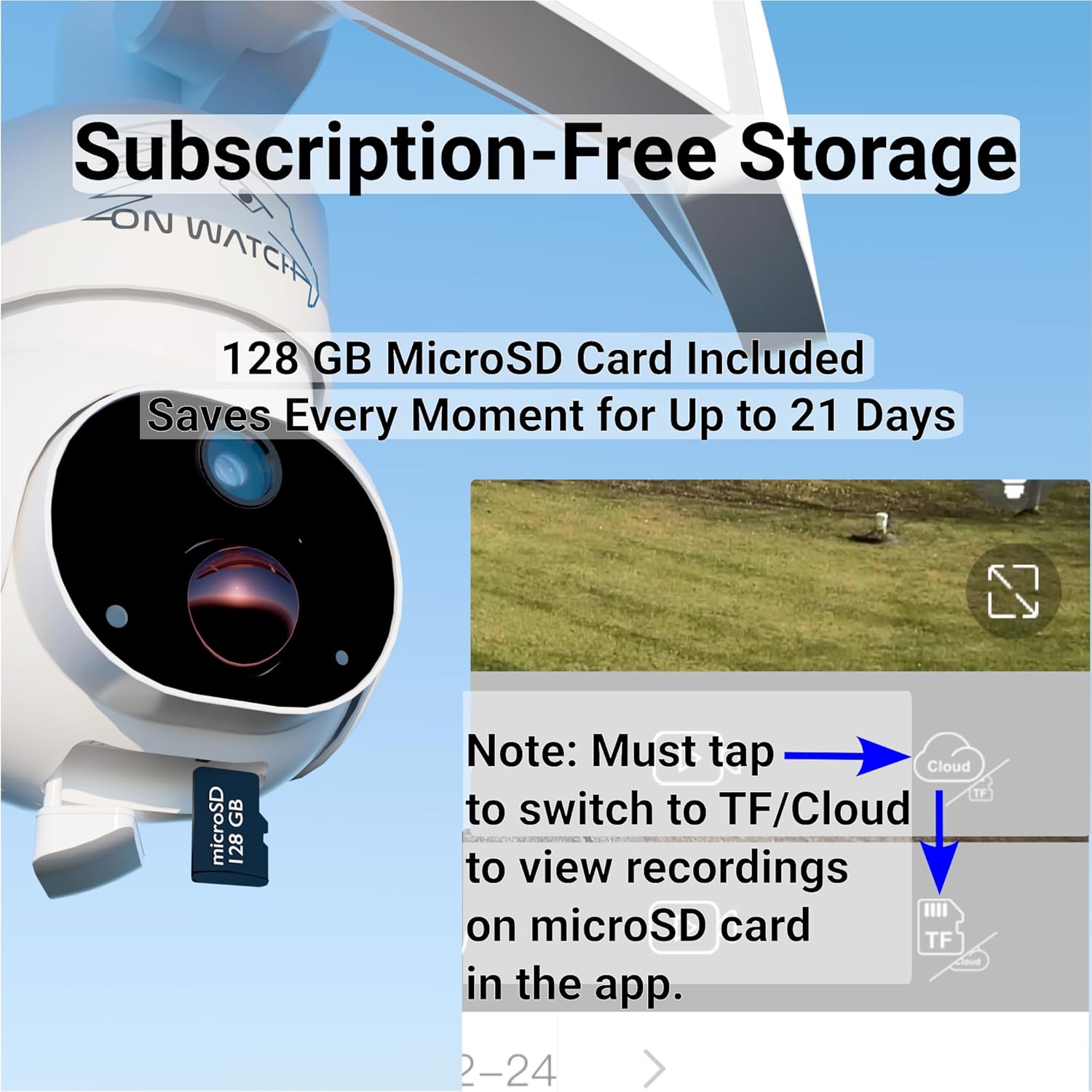 24/7 Recording Solar Floodlight Security Camera Wireless Outdoor, Motion-Activated Alert/2000LM Floodlight/105dB Siren, WiFi, 2K, HD Live View/Talk, 360° Pan & Tilt, Free Local 128GB Storage