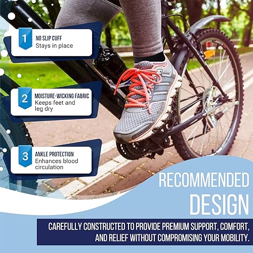 Miniatura 6 de SB SOX Tobillera de compresión (par)  Gran soporte de tobillo que se mantiene en su lugar  Para esguinces de tobillo y tendón de Aquiles  Manga de