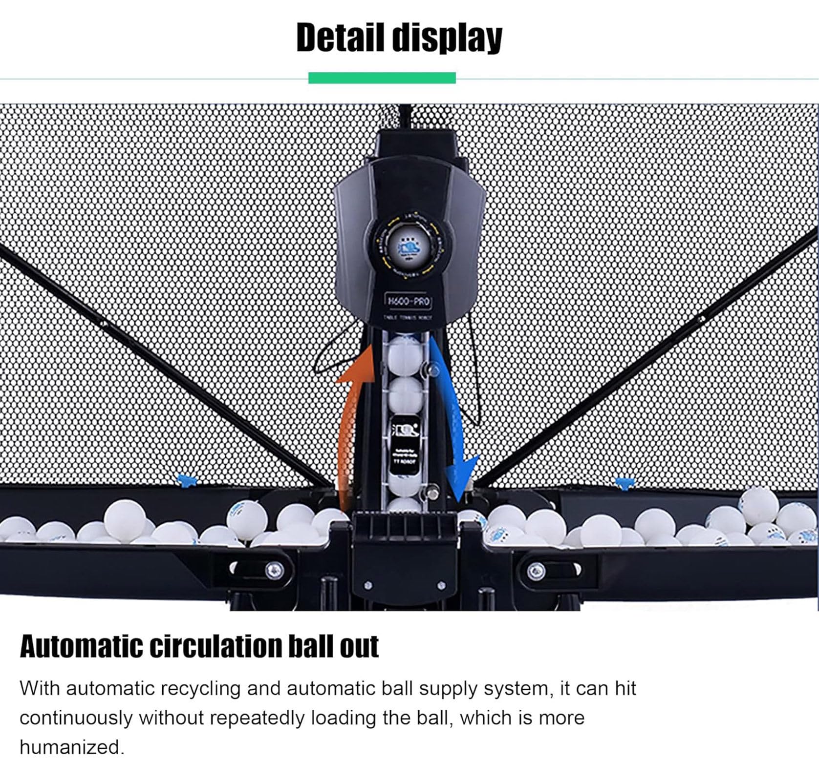 Robot de Tenis de Mesa Con Red y Control Remoto - Máquina Automática de Pelotas de Ping Pong - Ajuste del Ángulo de Servicio de 7 Engranajes