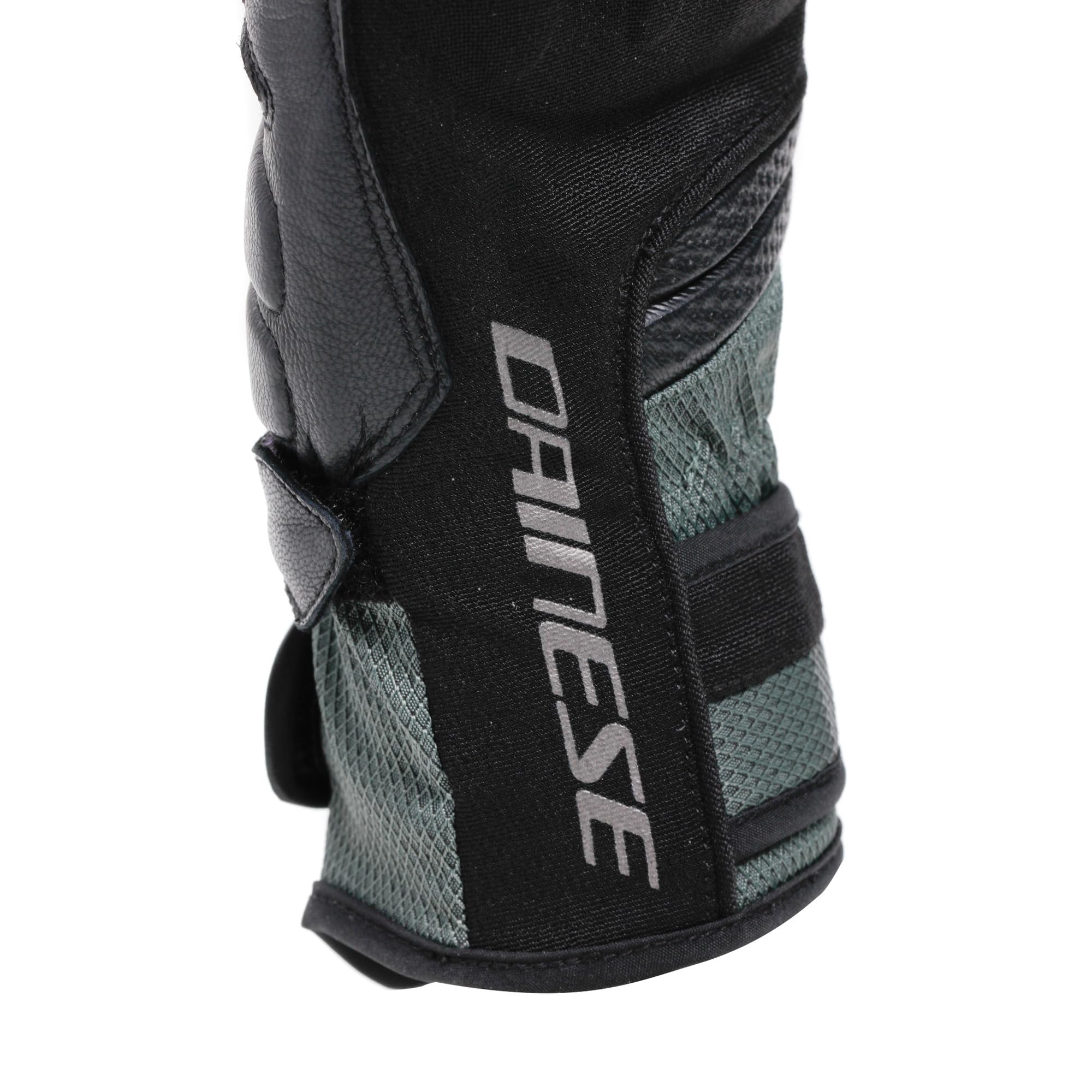 Dainese - Teyde Gore-Tex Gloves, wodoodporne rękawice motocyklowe, męskie, czarne/zieleń wojskowa, XS