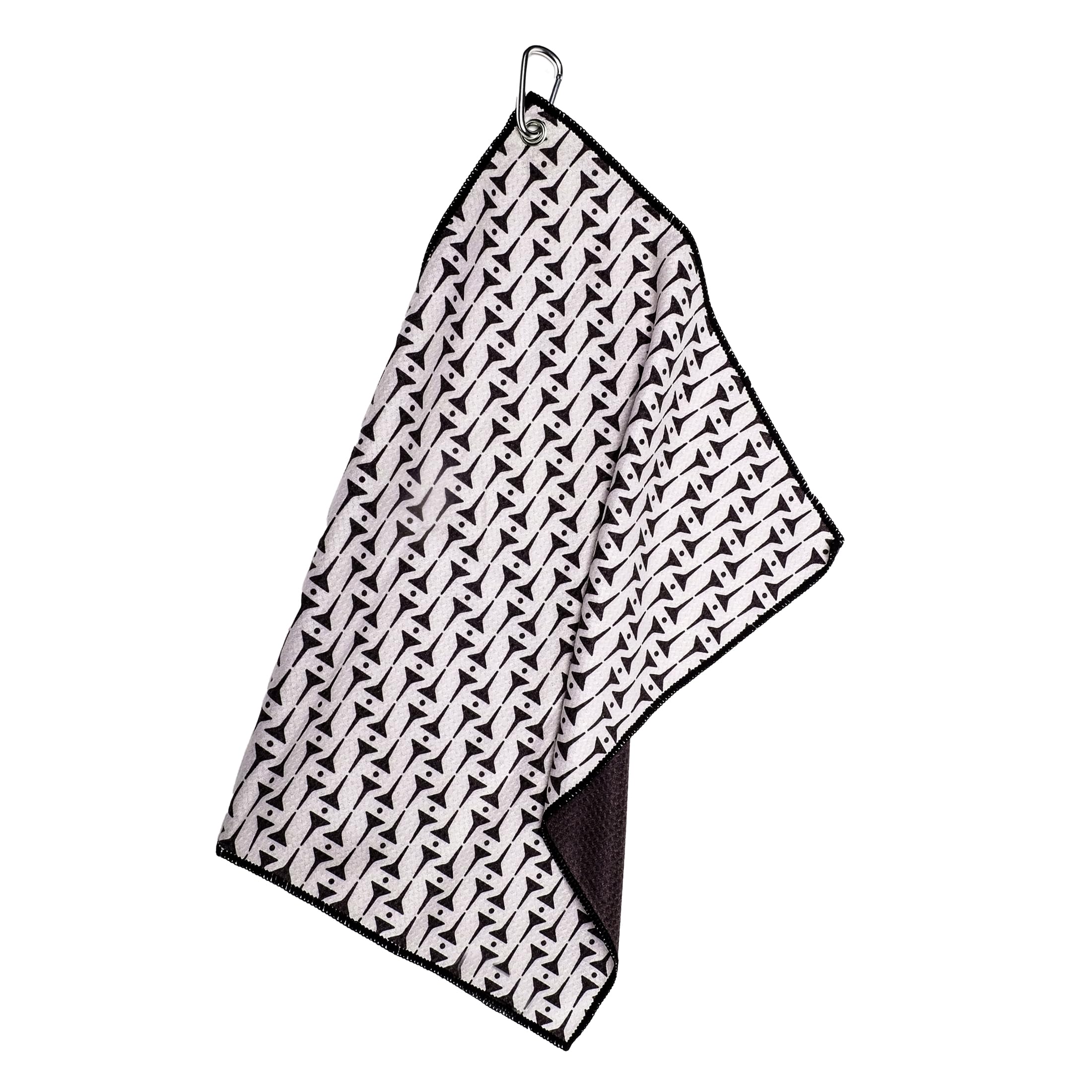Glove It Golf-Handtücher, 50,8 x 40,6 cm, 100% Frottee, Mikrofaser-Golf-Handtuch, Mikrofaser-Sporthandtuch, Clip-on-Golf-Handtuch mit Karabiner, Schwarze Tees