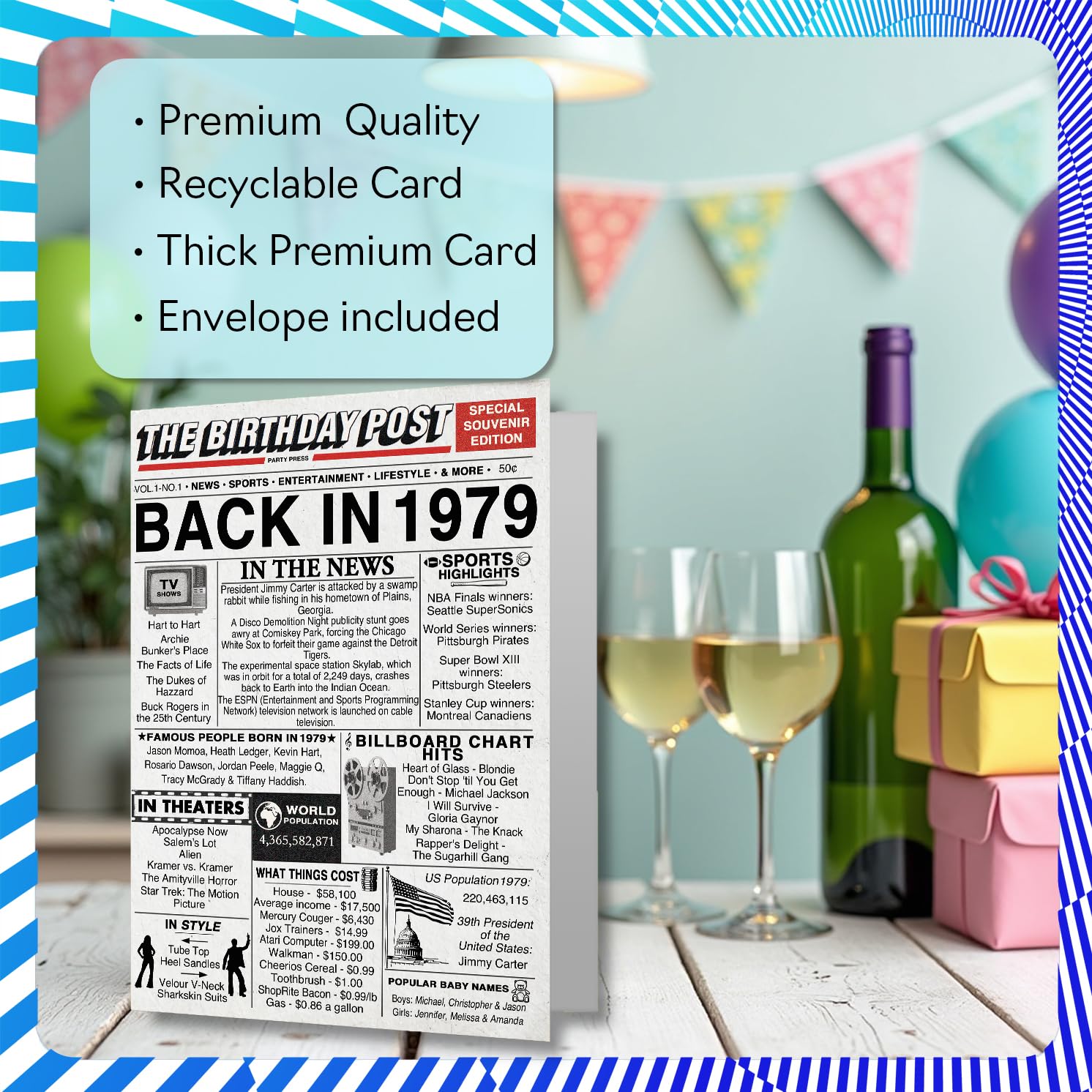 Amazon | 46歳の誕生日カード メンズ レディース - Back In 1979