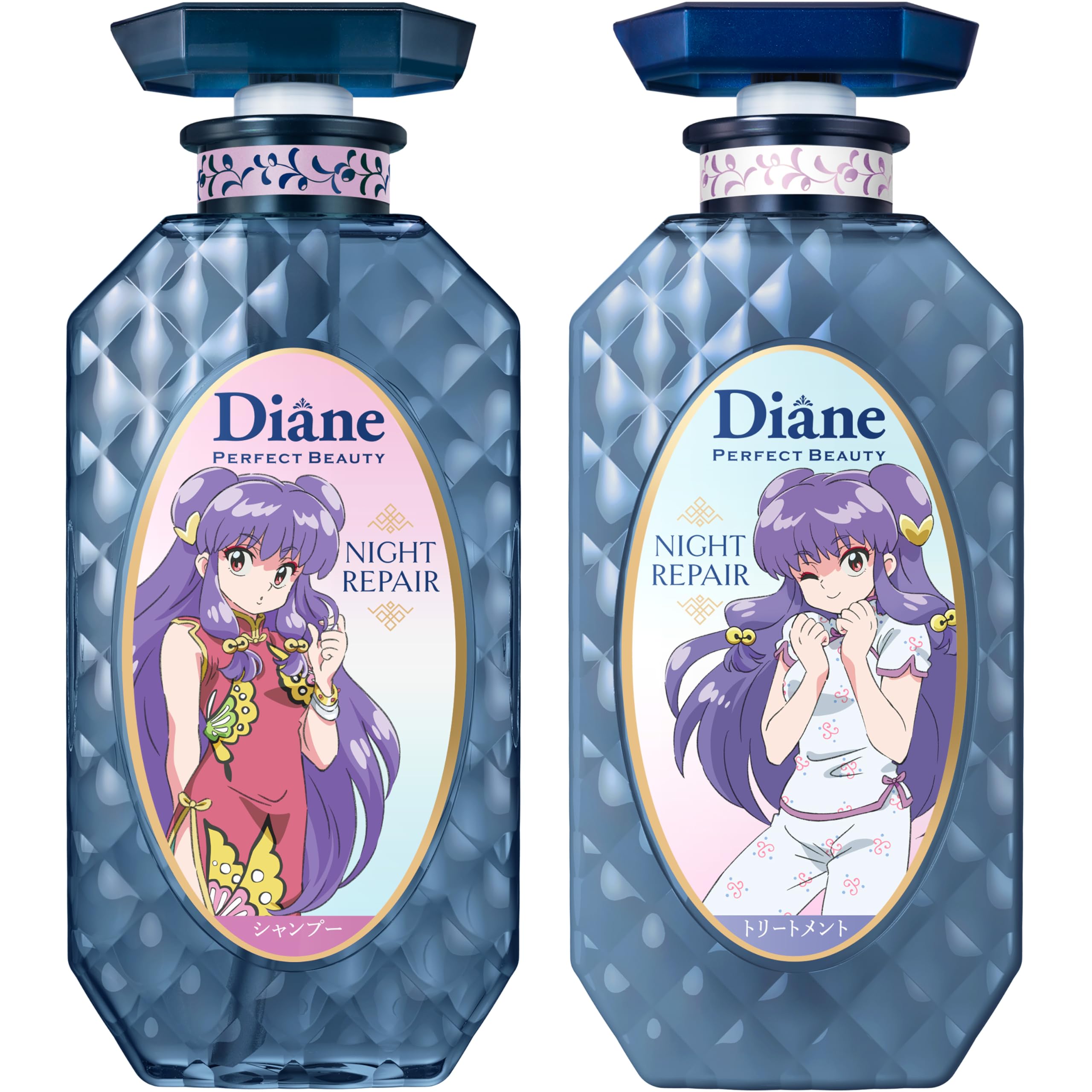 【らんま1/2 】 Diane スカルプ＆ボリューム エクストラナイトリペア Amazon | Diane(ダイアン) 【らんま】シャンプー&トリートメント [夜の