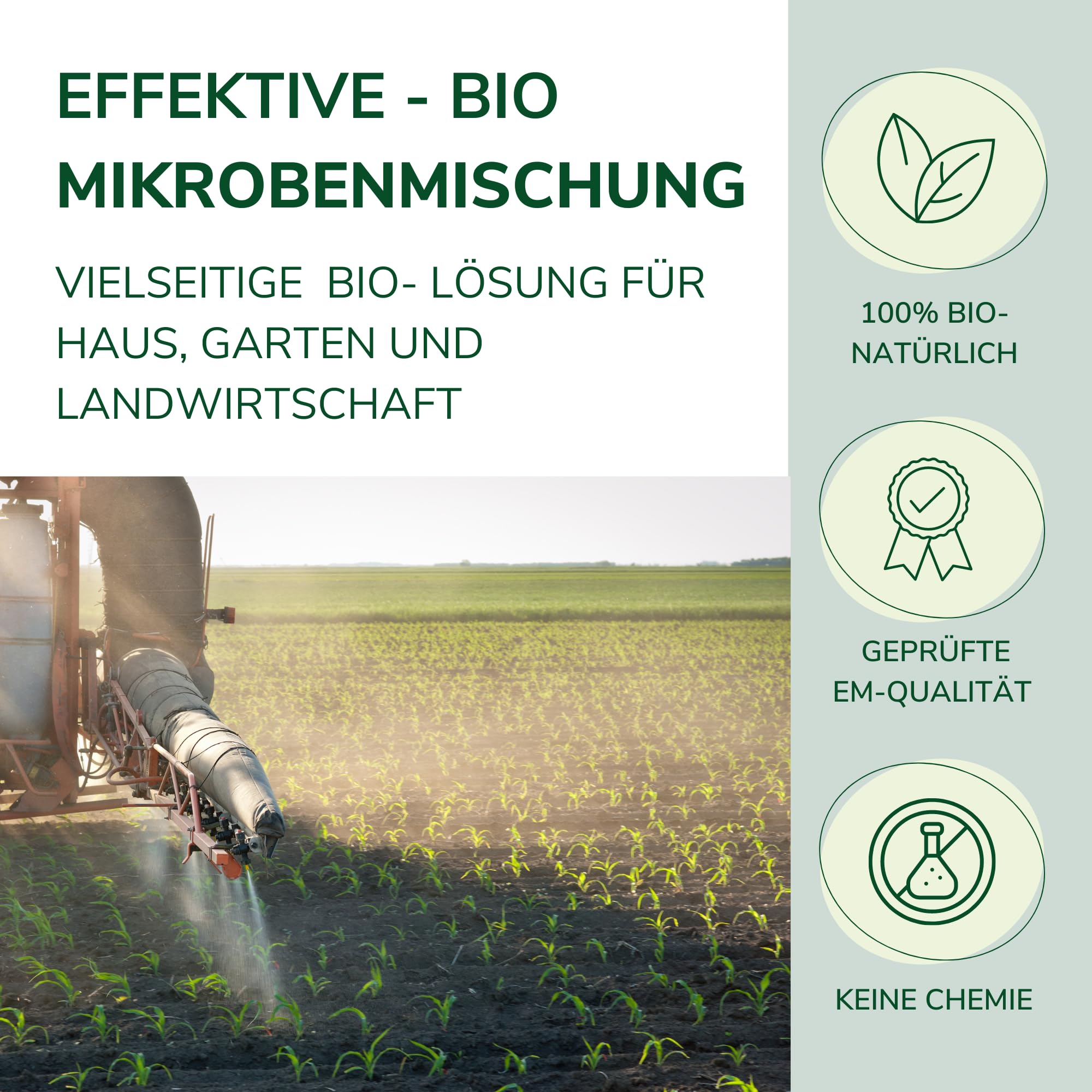 Natursache EM-aktiv Lösung 5L - Effektive Mikroorganismen Bodenaktivator Geruchsentferner Wasseraufbereiter