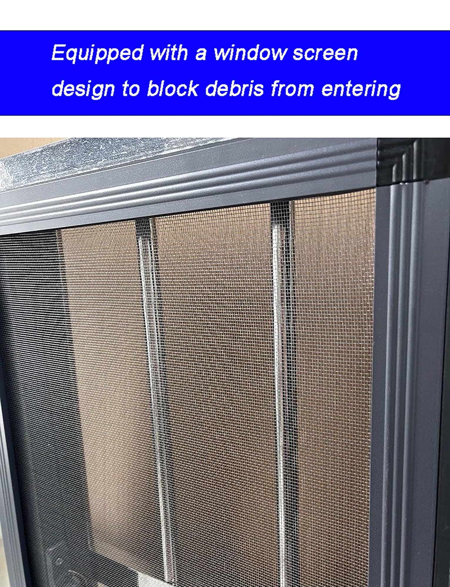 Genérico Ventana corrediza Horizontal de Aluminio for sótano, Grande, de 30, 40, 50, 60, 80 y 100 cm, con Vidrio y mosquitera, for baños, garajes y buhardillas.(30x30cm/12x12in)