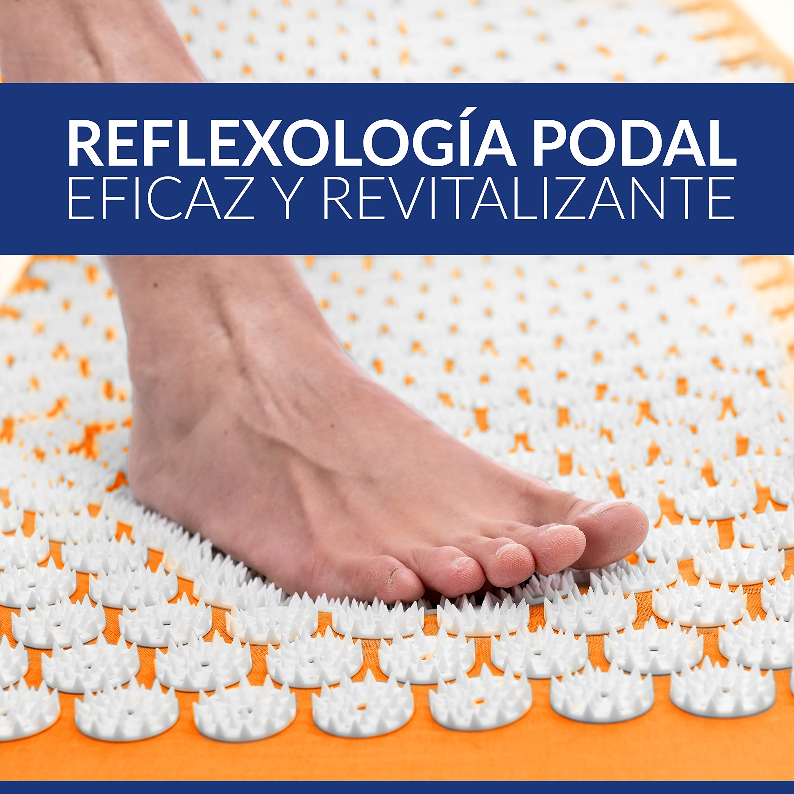 Wellax [El original] – Esterilla de acupresión con cojín – Relleno de 100% fibra de coco – Alivia la tensión y promueve la circulación sanguínea – Alfombrilla de masaje con cojín de acupresión