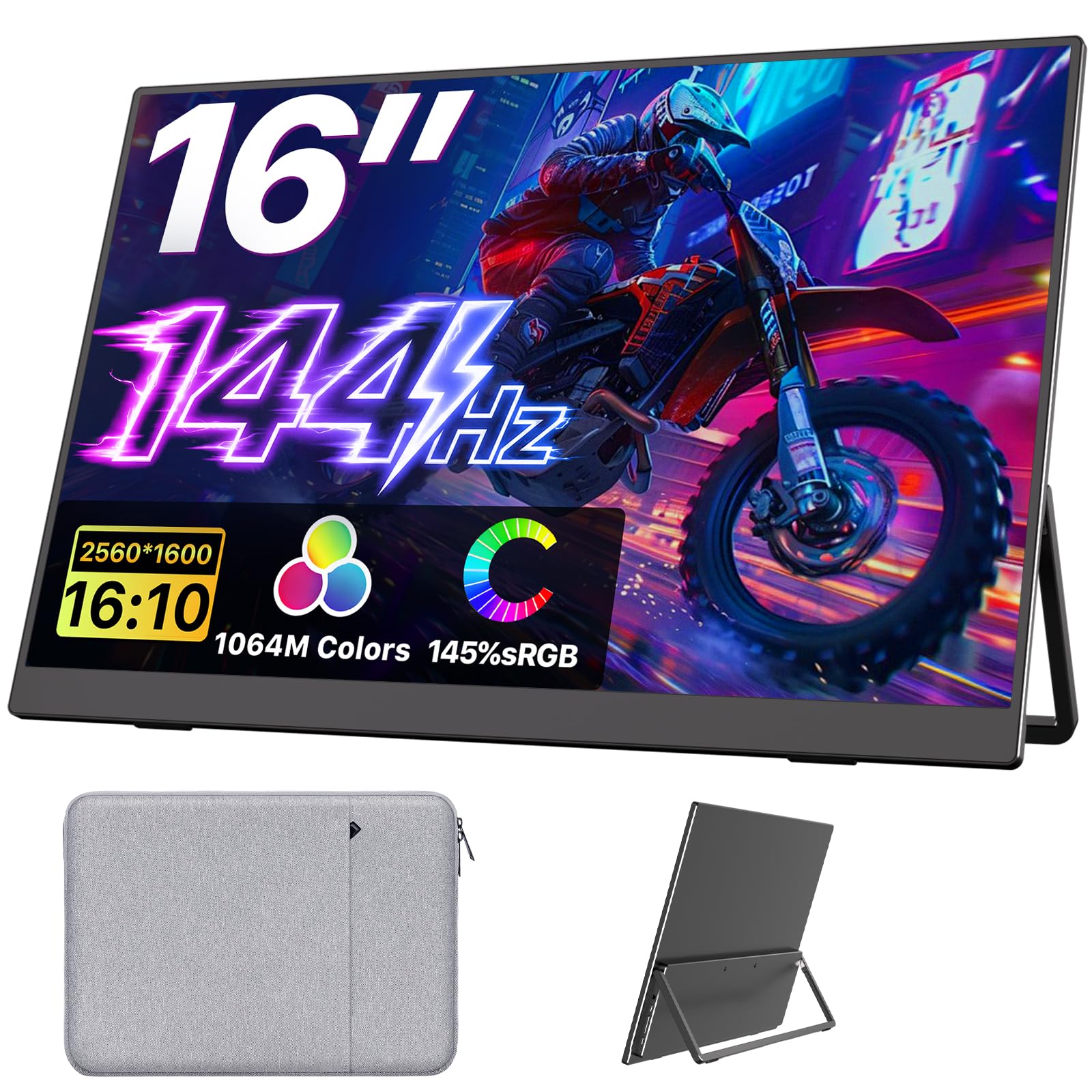 Upperizon 16インチ 2K 16:10(2560×1600) Amazon.com: Upperizon Portable Monitor 16 inch 2K QHD 2560X1600