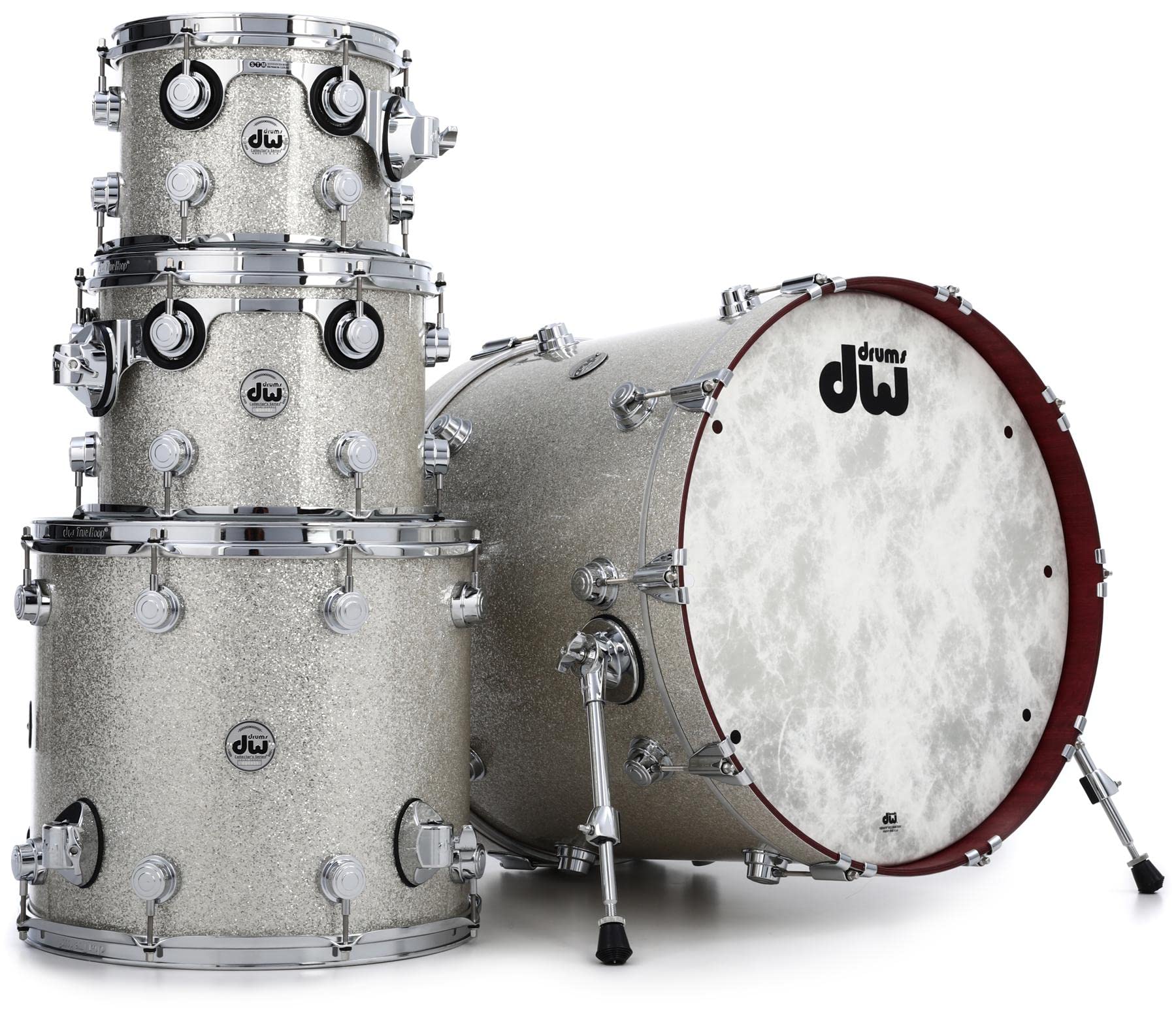 DW Collector's Series Purpleheart FinishPly 4-piece Shell Pack - Broken Glass