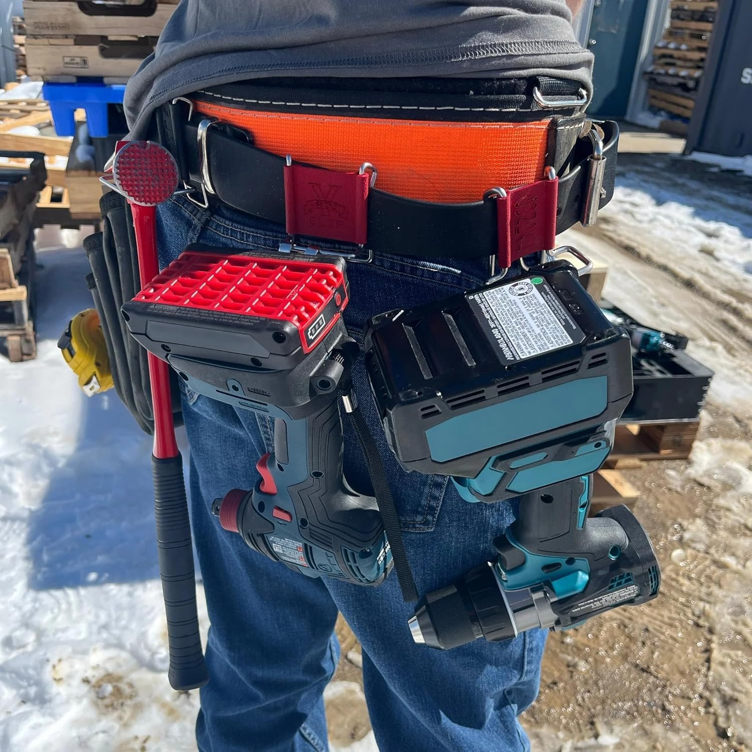 YM Carpenter MK5 Y-Clip Ceinture à outils – Clips de rangement supplémentaires pour ceintures à outils, peut contenir un ruban à mesurer, un marteau, une visseuse à percussion, un pistolet à clous