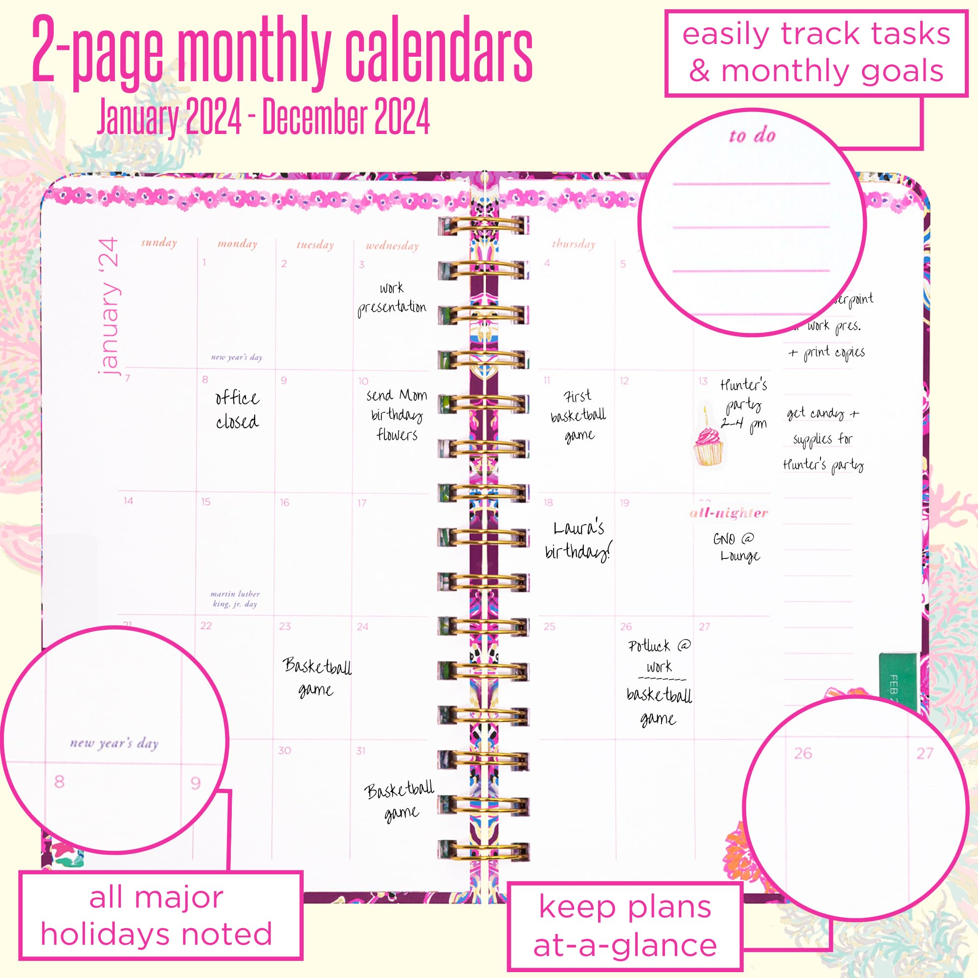 amazon-com-lilly-pulitzer-daily-planner-2024-amarena-cherry-office-products