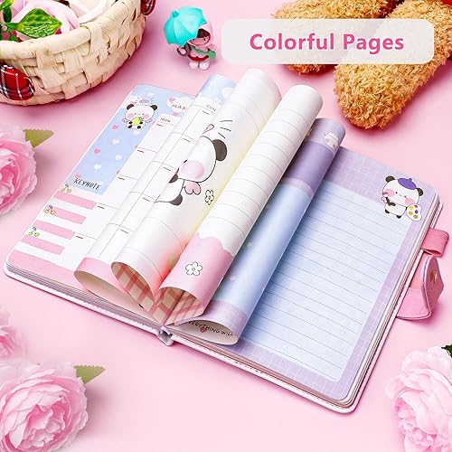 Miniatura 3 de Smart tree Diario rosa para mujer  Lindos cuadernos, planificador de viaje, diario de oso ángel para niñas, bloc de notas Kawaii para hacer lista,