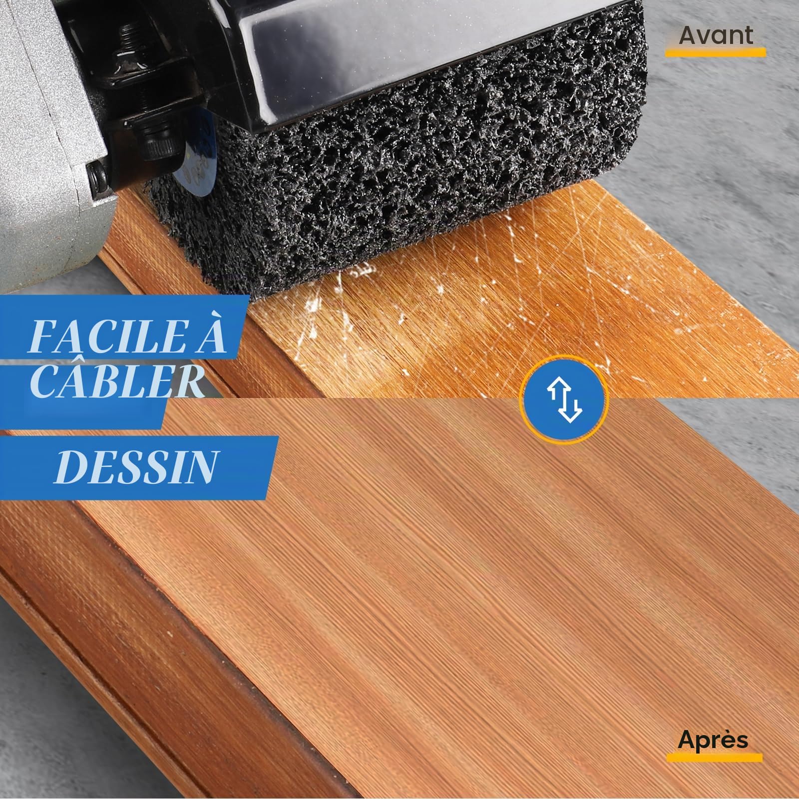 Brosse Rouleau Abrasif 120 x 100 x 19 mm Grain 40, Brosse à Poncer, Rouleaux de Meuleuse Pour le Polissage des Surfaces en Bois et en Métal