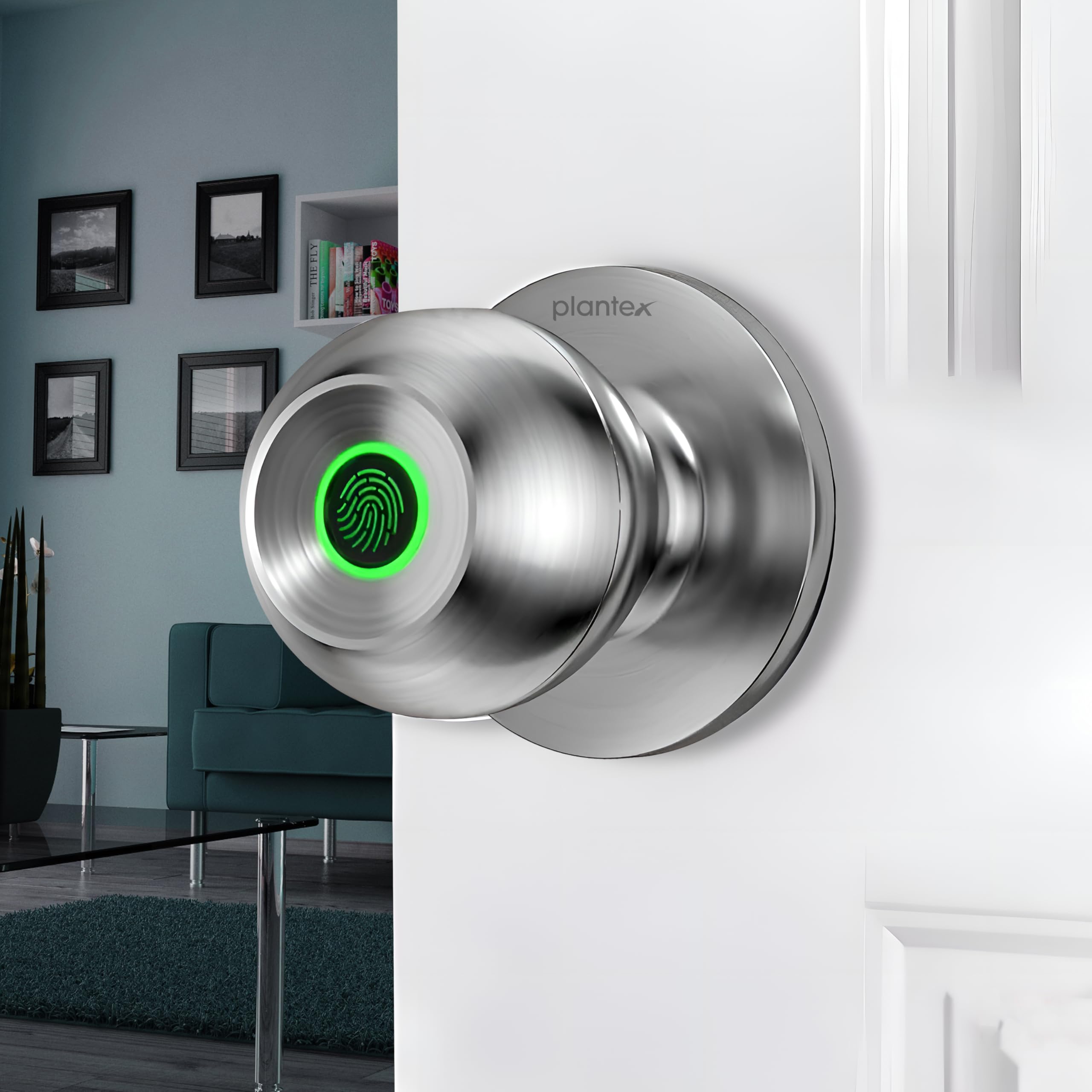 Plantex Aluminium Smart Door Lock/Cylindrical Smart Lock For Wooden Door/Digital Fingerprint Smart Door Lock With 2 Keys For Home/Office/Hotel - (Silver) (B0D9HVSRYQ) Amazon Price History, Amazon Price Tracker