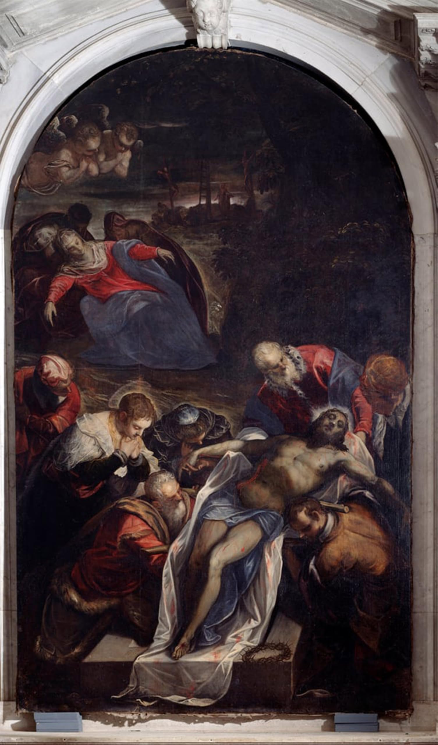 SERENDIPITP Aesthetic Poster Photo Wall Print Retro Picture the Deposition At the Sepulchre by Domenico Robusti Tintoretto Modern Wall Artwork for Home Decor 60x90cm