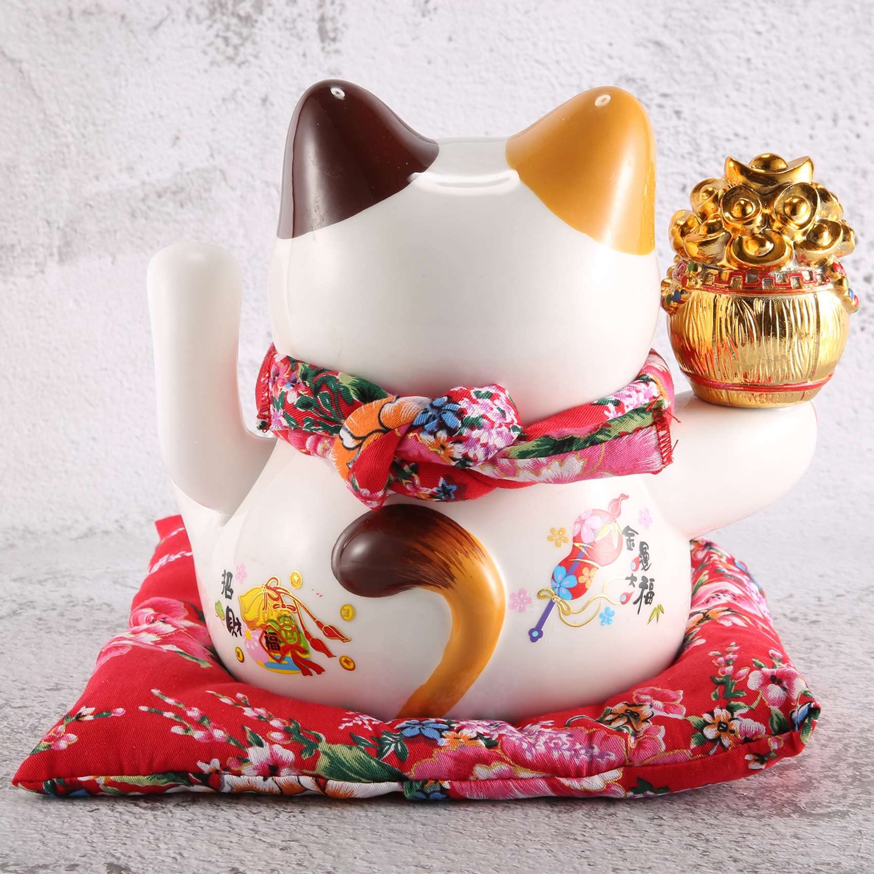 7 Keramik Winkende Katze Maneki Ornament Feng Shui Dekoration Schaukel Katze,B