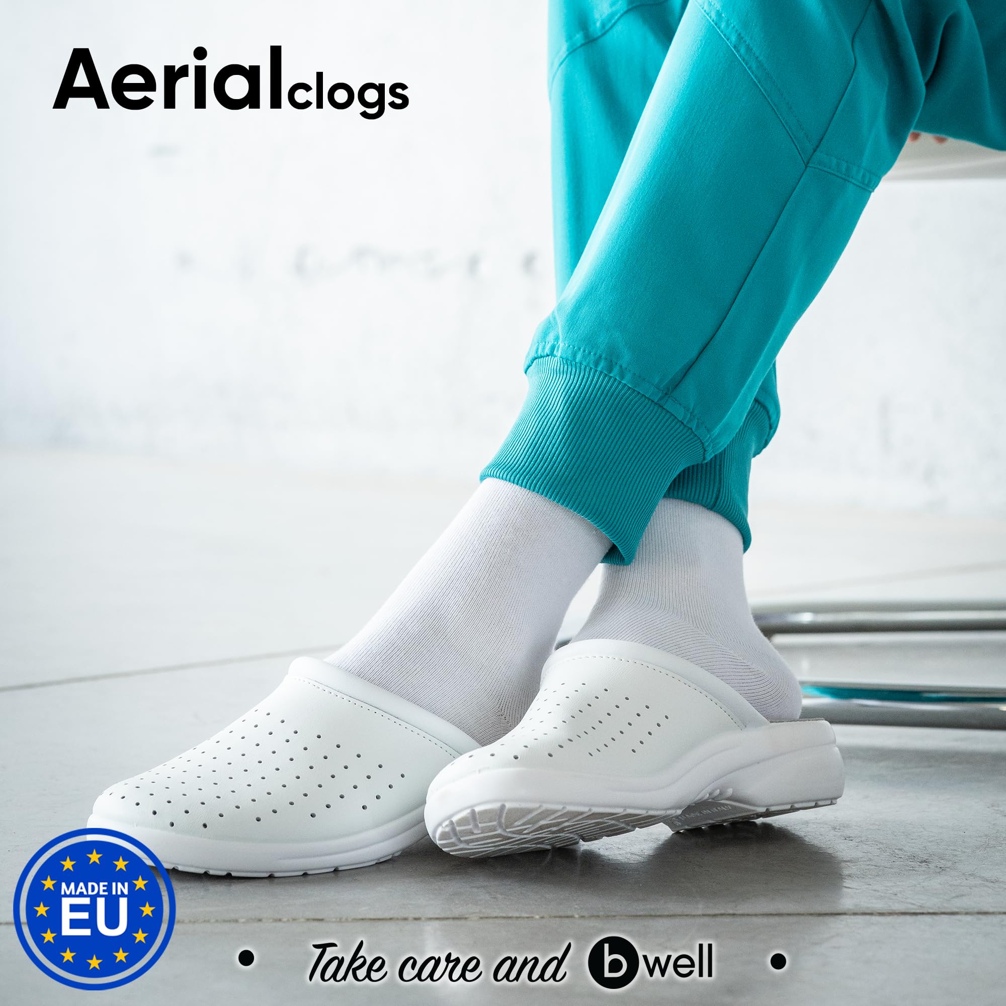B-well Aerial Lady/Man Zoccoli Sanitari Donna Zoccoli Sanitari Uomo Ciabatte Sanitarie Donna Ospedale Scarpe Antibatteriche nelle Taglie 35-46