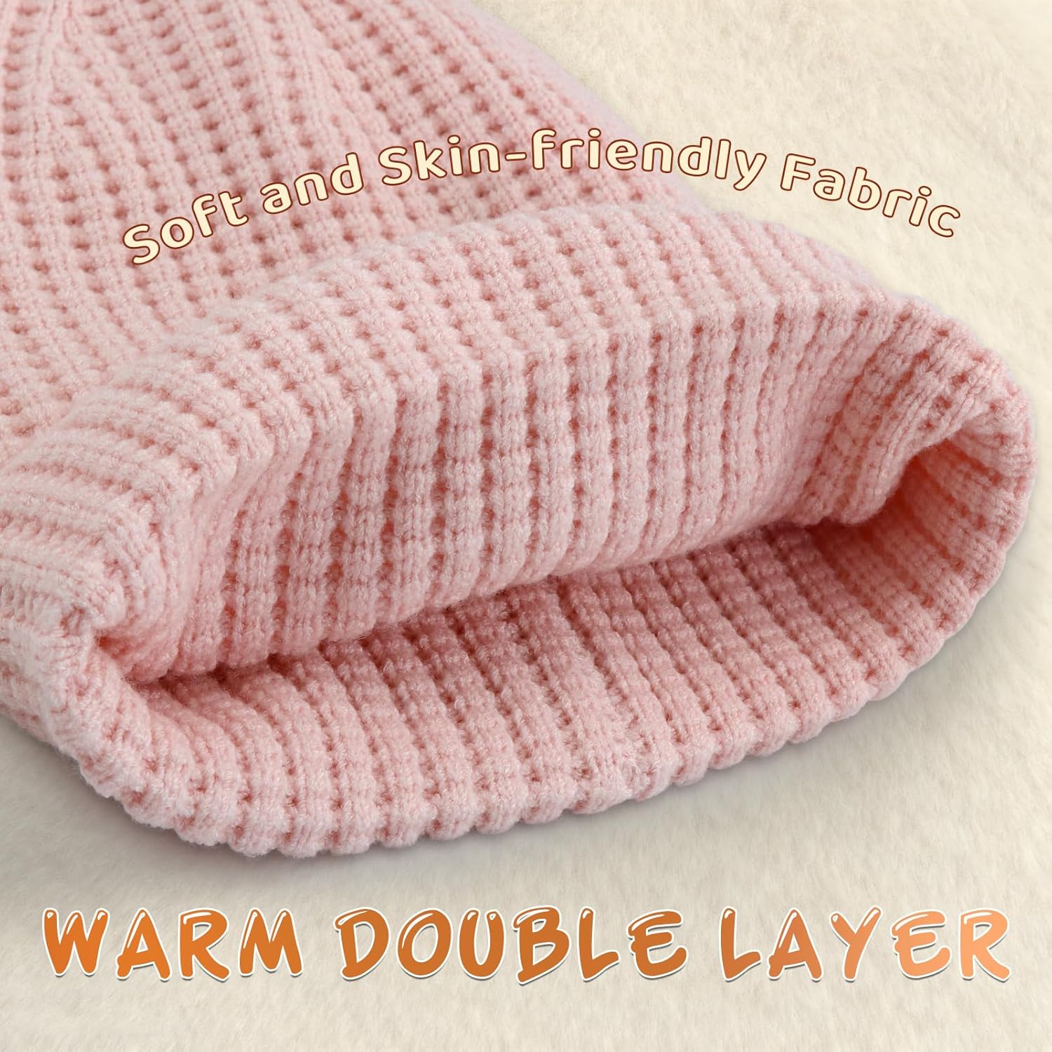 Toddler Beanie Baby Beanies for Kids Boys Winter Hat Girl Cute Kintted Beanie Hats for Kids Soft Warm Hat - Image 3