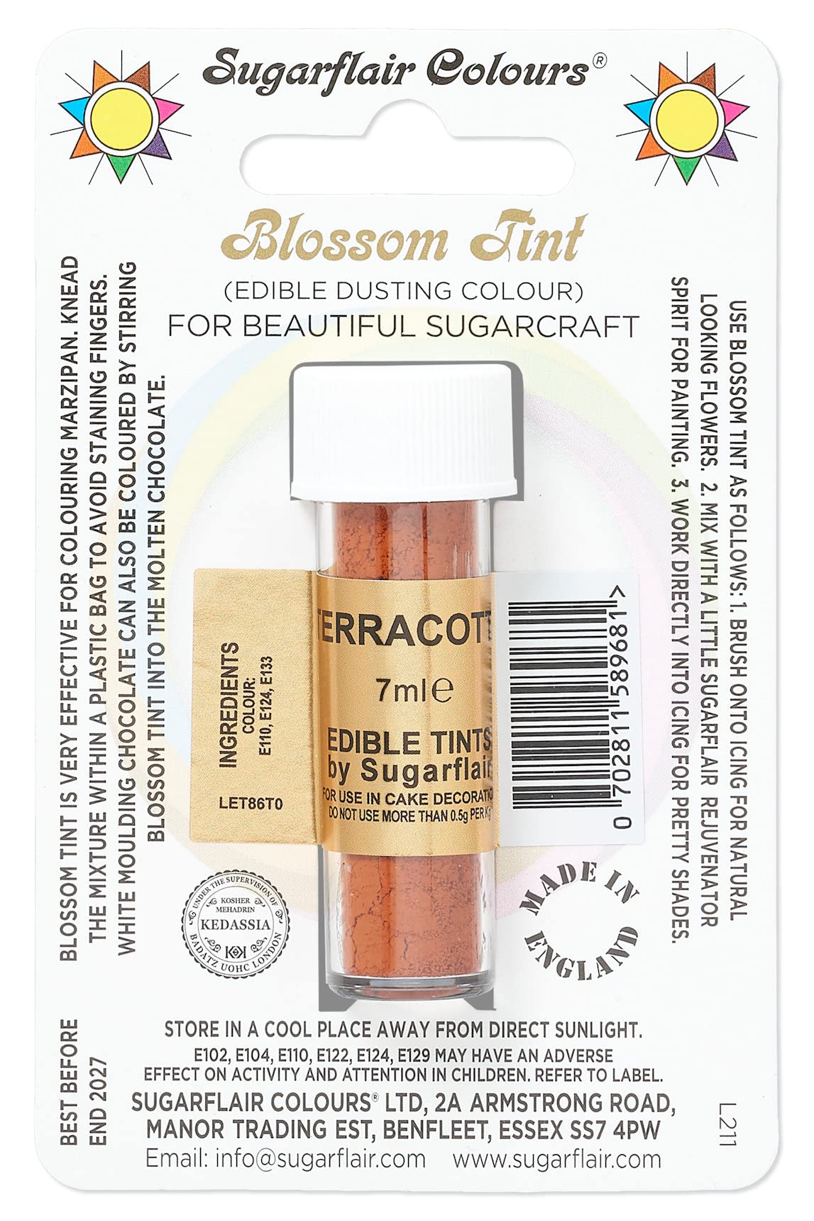 Sugarflair Blossom Tint Grape Violet Food Colouring and Dusting Powder, Matt Finish, Brush On or Mix with Rejuvenator Spirit to Create a One of A Kind Cake - 7ml — view 15
