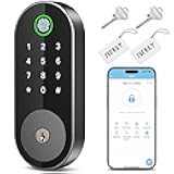 Fingerprint Smart Deadbolt with Keypad – Keyless Entry Lock for Home, Apartment, Office, Airbnb, Rental, Kids & Seniors, App & Code Access, Auto-Lock, Easy DIY Install, Works with Alexa & Google