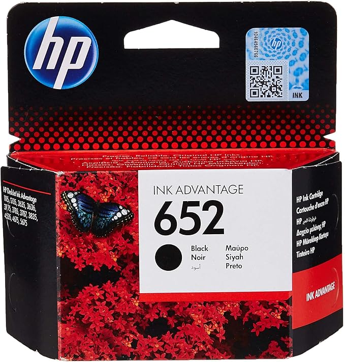 HP 652 Black Original Ink Cartridge F6V25AE