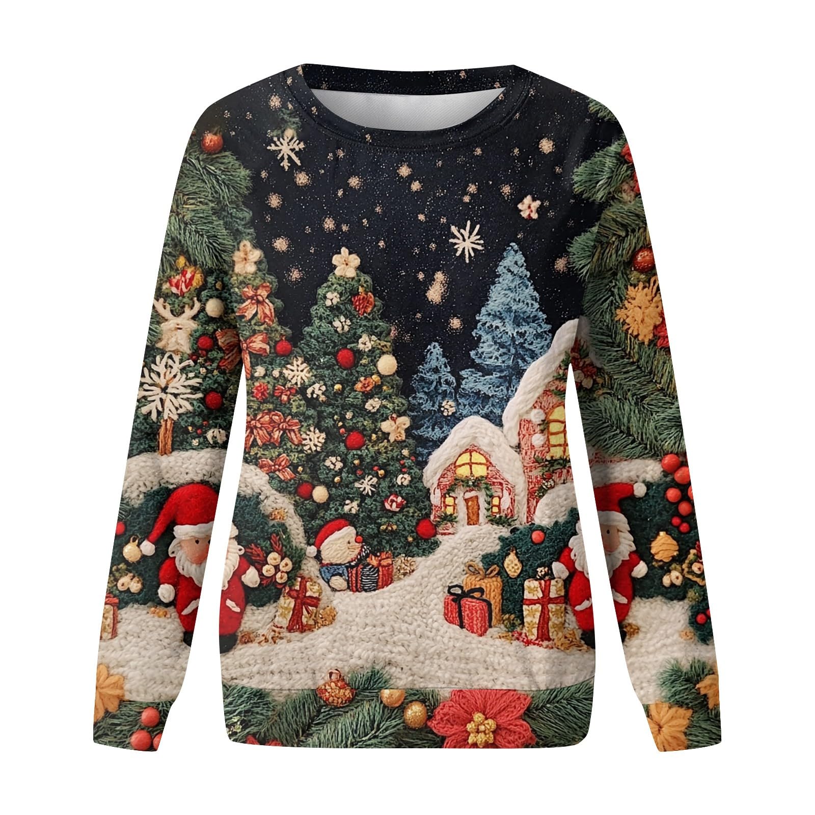 Sweat Femme Beau Pull'de Moche Longue Jumper Rigolo Renne Pull Sweater Sweat Sweater Femme Chic Women Hiver Top