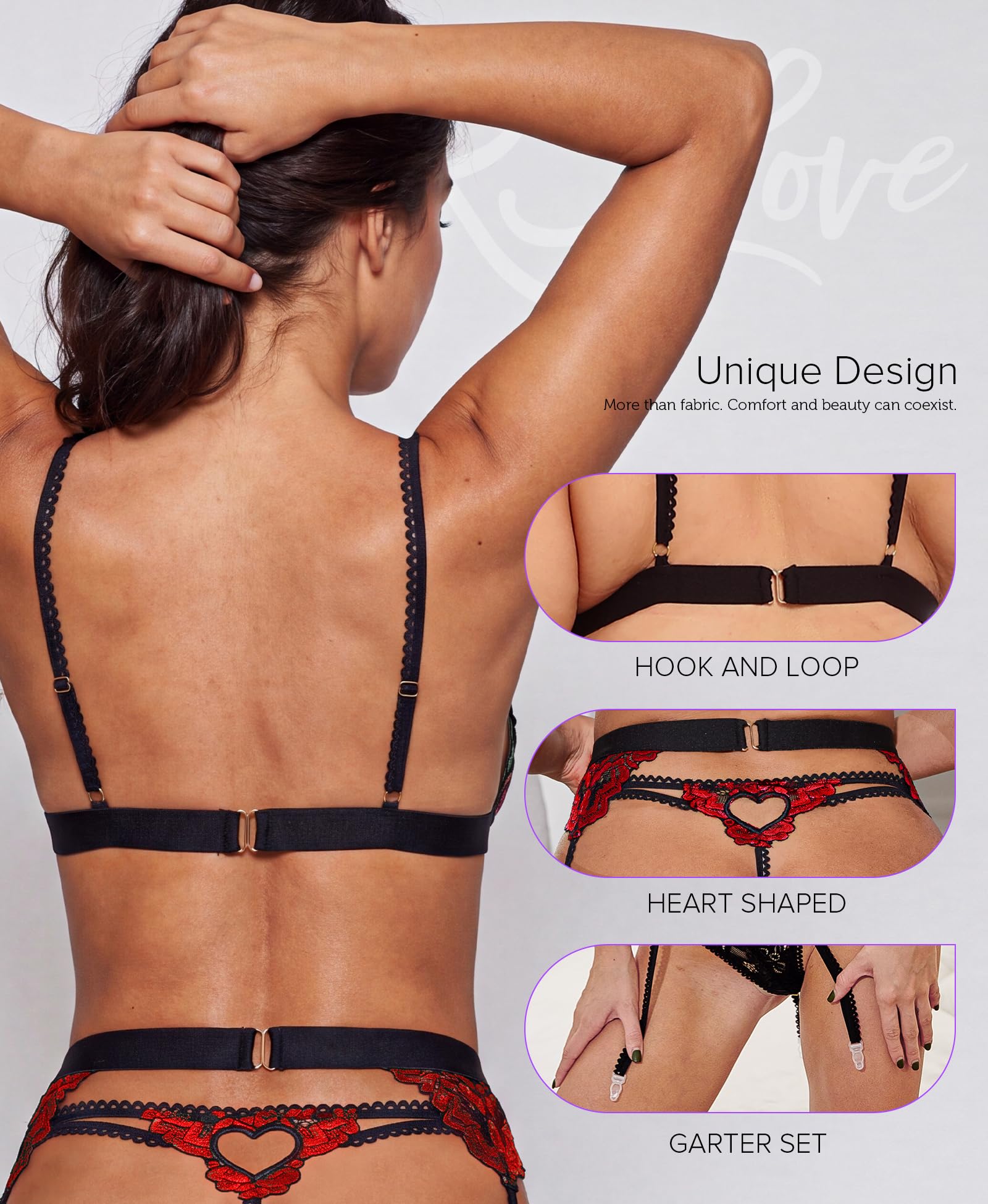 RSLOVE Rslove Set Di Lingerie Set di biancheria intima Donna