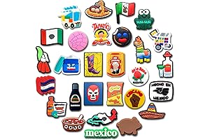 28 30Pcs Mexican Shoe Charms Fiesta Day of the Dead Croc Pins...