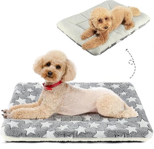 Miniatura 1 de Mora Pets Cama para perros ultra suave con bonito estampado de estrellas, lavable para perros grandes, medianos y pequeños, reversible, forro polar
