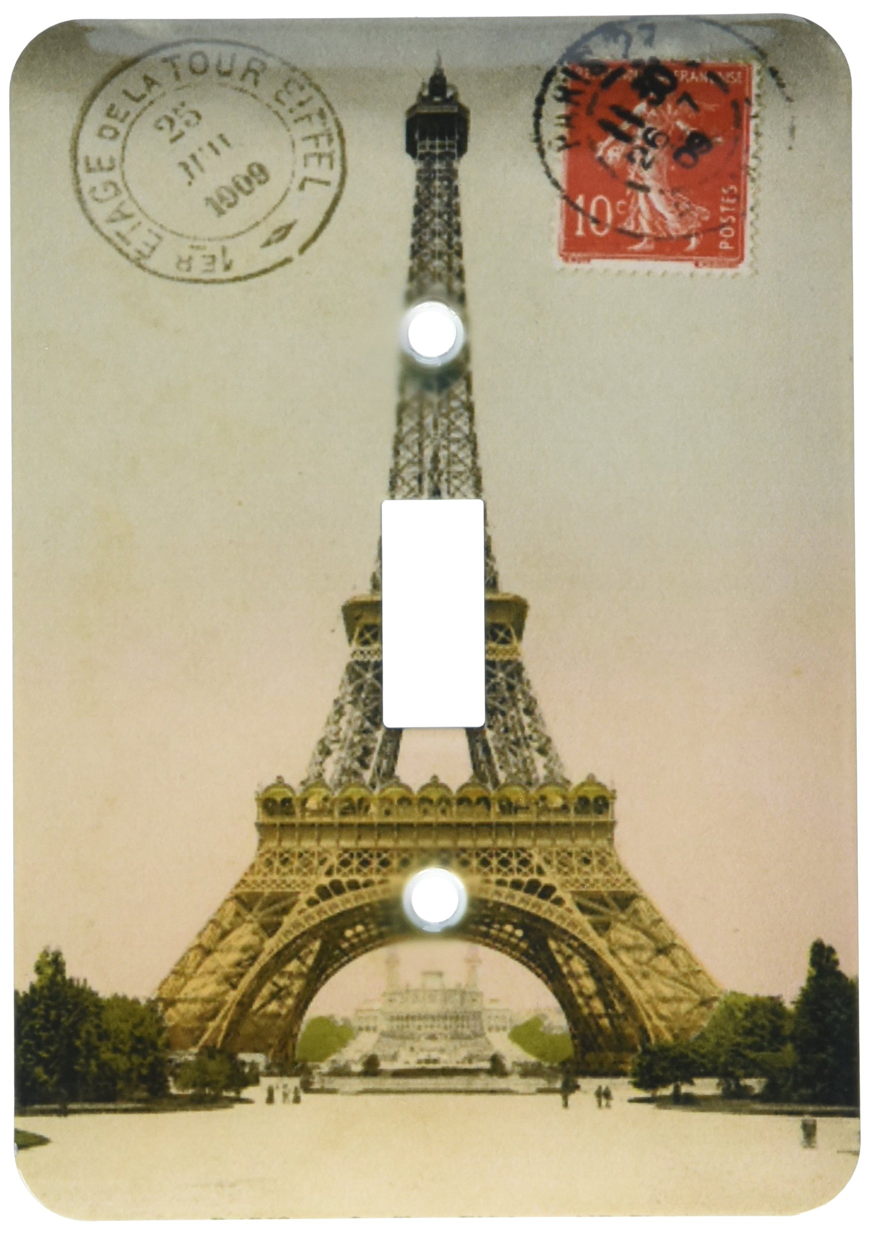 Tour Eiffel cache interrupteur Paris 1909 camoufler une plaque murale usée avec style