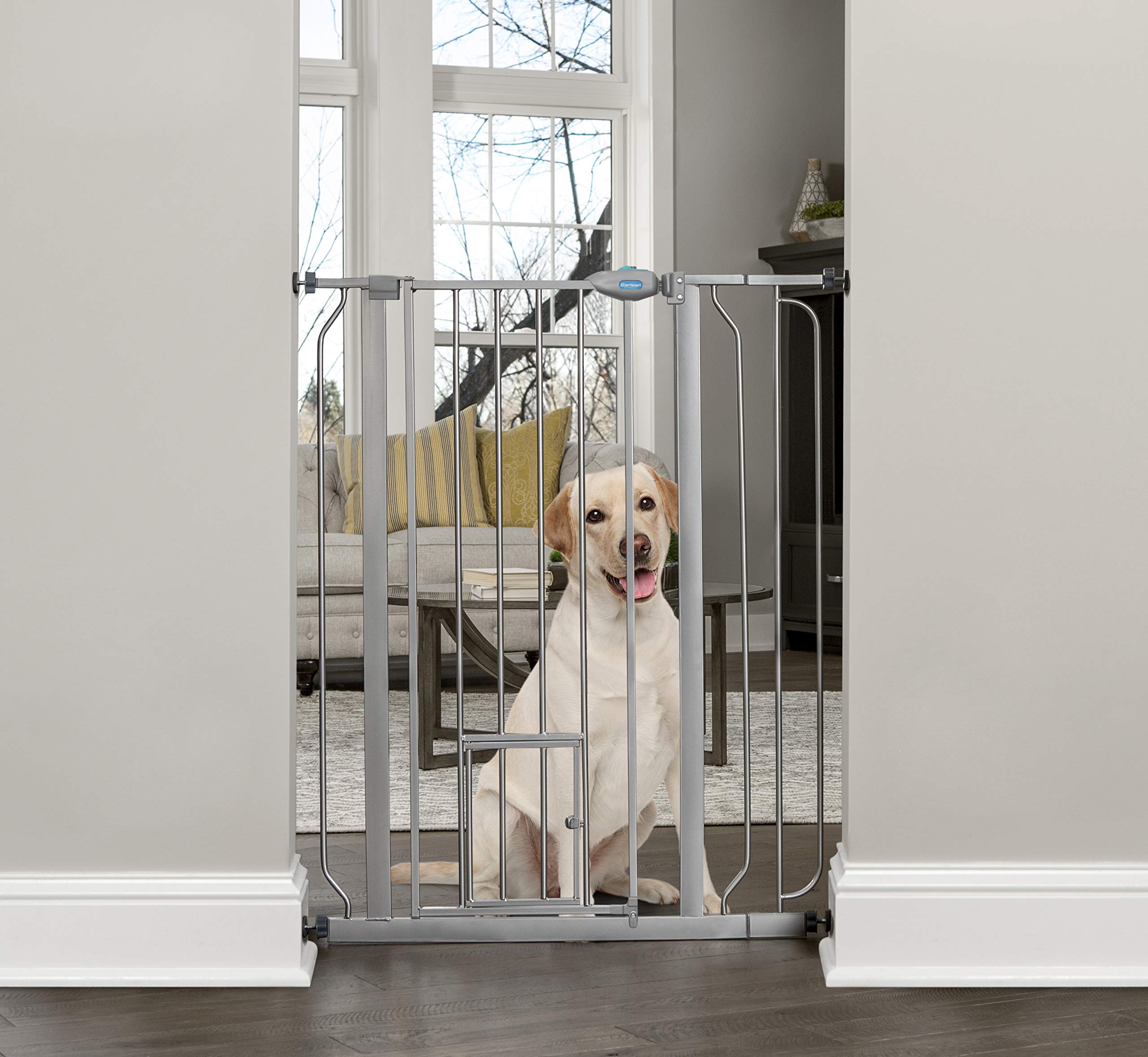 Buy Carlson Extra Tall Walk Through Pet Gate with Small Pet Door