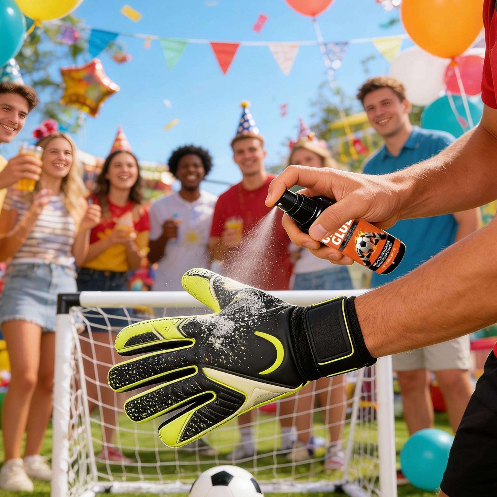 Spray Adhérent pour Gants de Football - Accessoire Sportif Antidérapant et Séchage Rapide | Spray 100ml pour Gants Performance,pour Football Basketball Baseball Boxe Escalade et Sport en