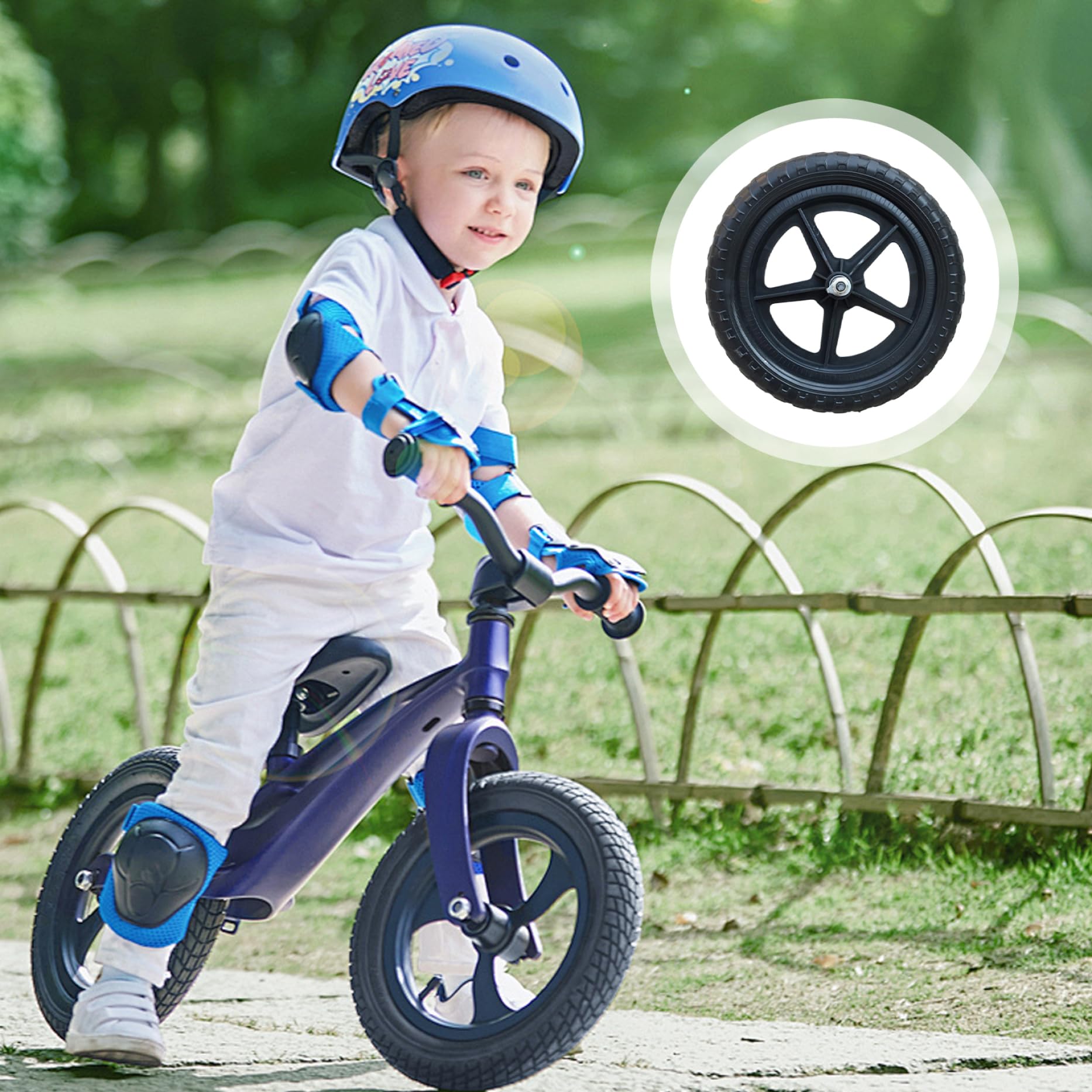 Mini Ruote per Bici, 1 Paio di Ruote per Bici di Ricambio per Bambini Bilanciere da 12 Pollici Accessori di Riparazione Leggeri per Biciclette e Manutenzione, Allenamento per Bambini