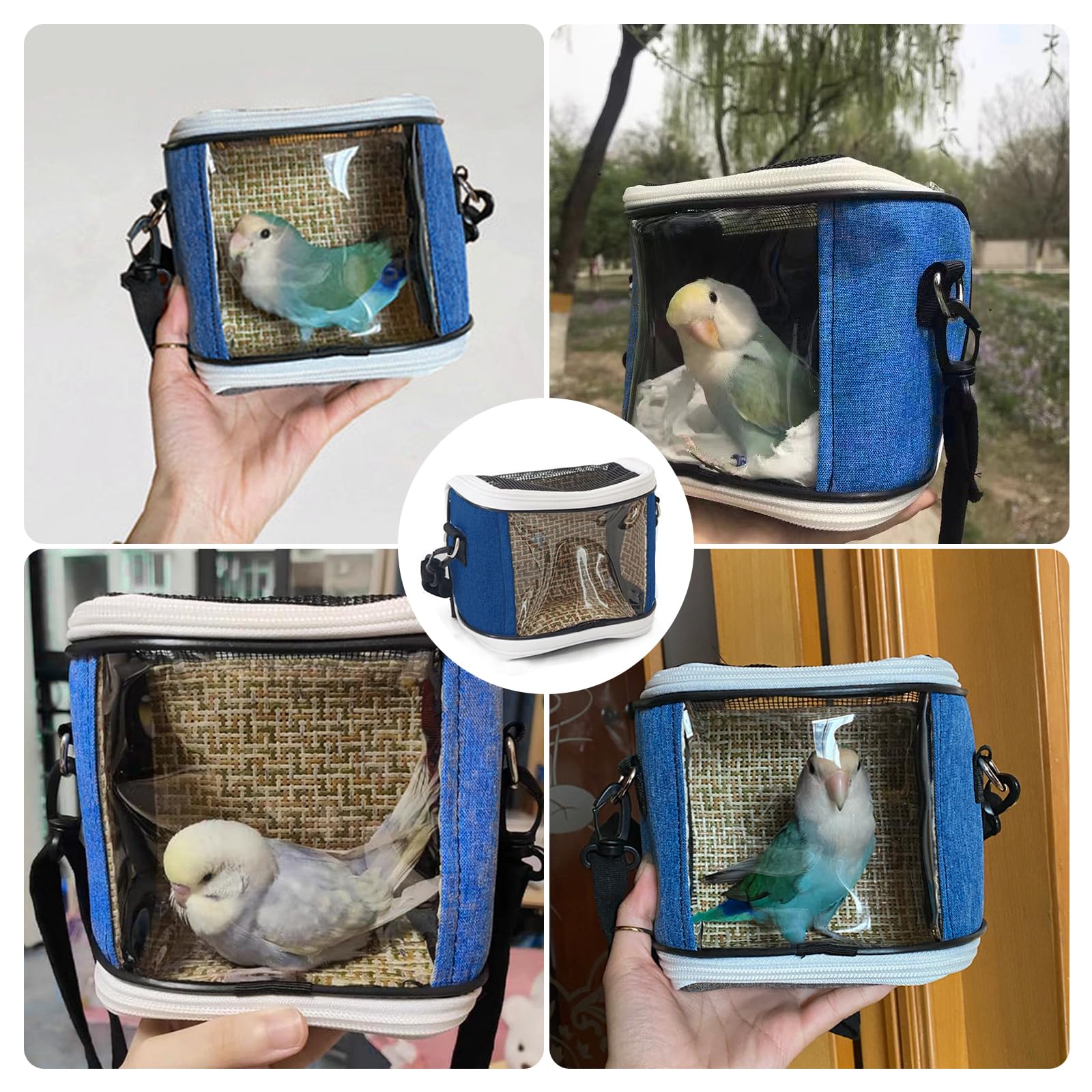 Zaino per uccelli, contenitore di trasporto per uccelli, Bird Travel Bag, Bird Travel Bag, Uccelli, Borsa da viaggio per pappagalli, parrocchetti, piccoli animali per viaggi, escursioni, campeggio, 16