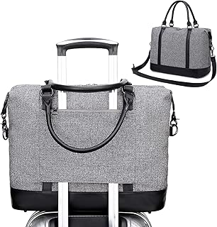 Womens Travel Weekend Bag Overnight Carry on Shoulder Duffel Beach Tote Bag (Grey) - coolthings.us