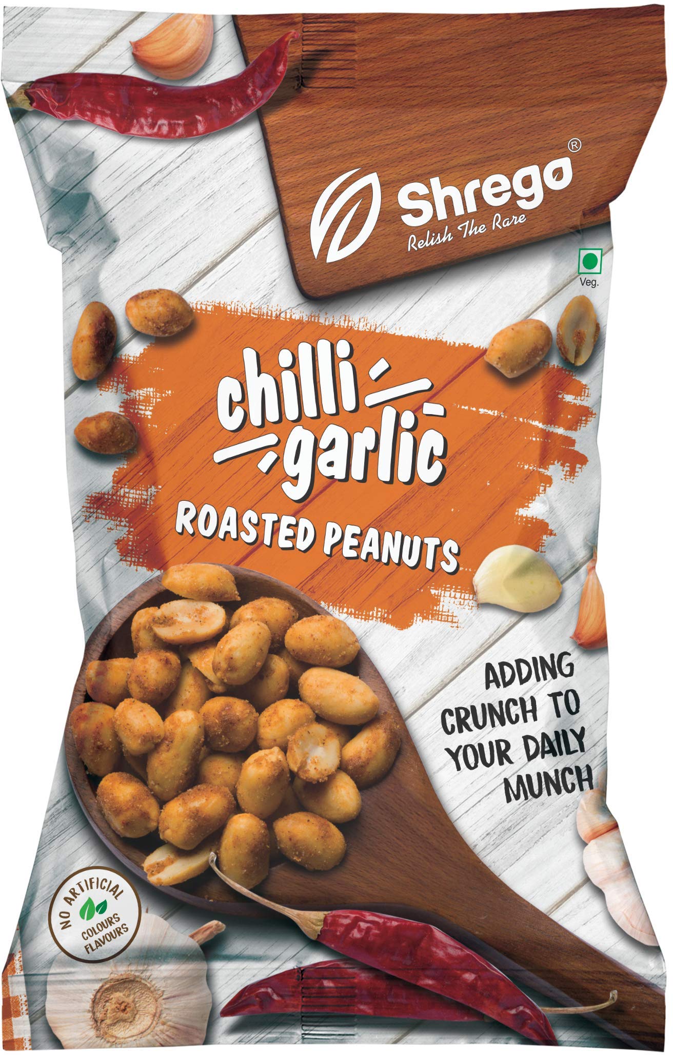 SHREGO Chilli Garlic Roasted Peanuts 140G