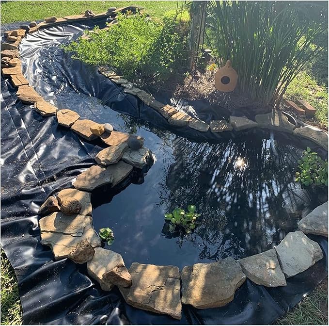 Image AIVYNA Pond Liner HDPE Outdoor Pool Liners UV Resistant Garden Pond Tarp Waterproof Membrane Construction Pond Garden Accessories Black(Size:10x10m) Image AIVYNA Pond Liner HDPE Outdoor Pool Liners UV Resistant Garden Pond Tarp Waterproof Membrane Construction Pond Garden Accessories Black(Size:10x10m)