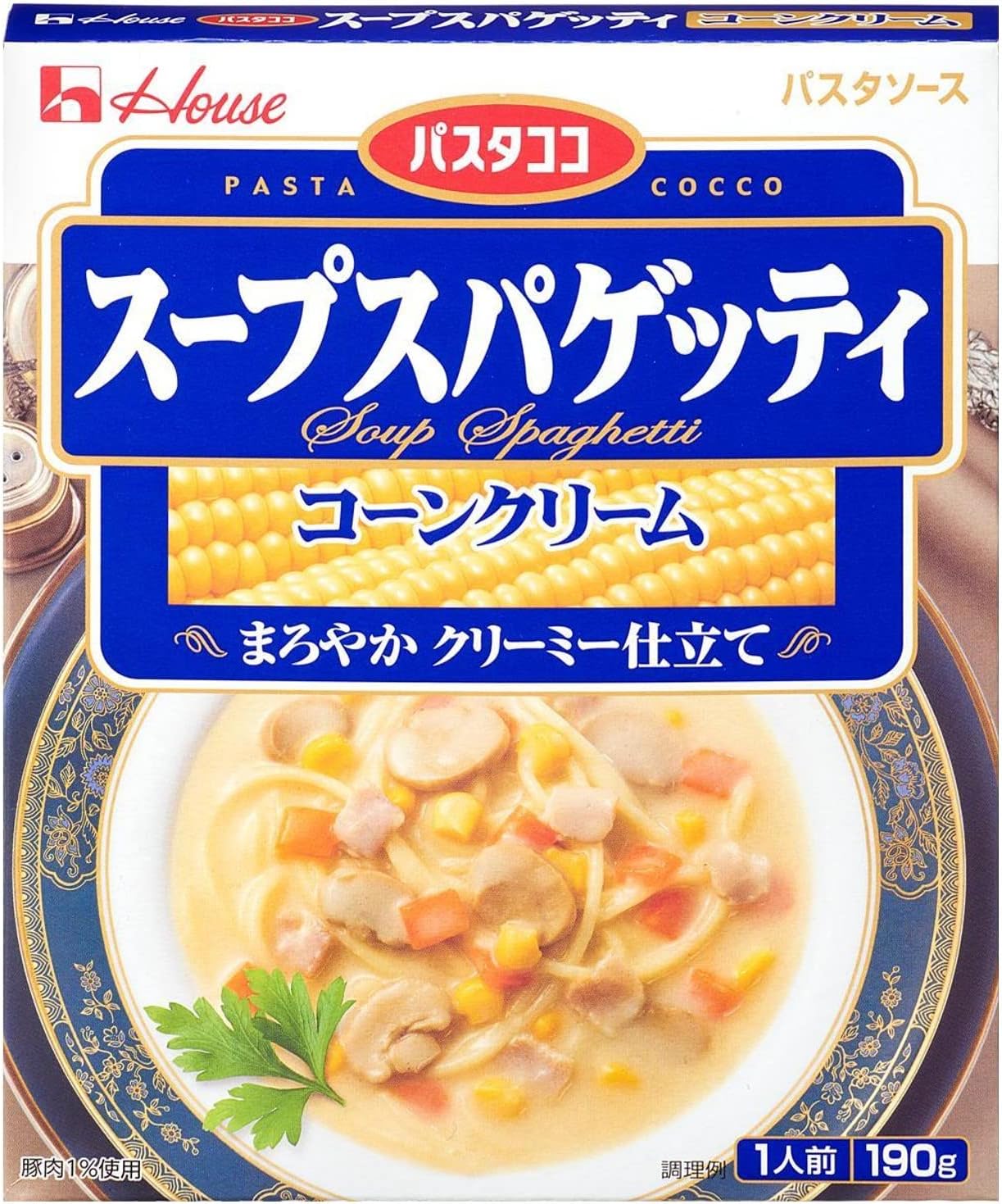 -30%【1,462円 (146円/個)】[PR] ハウス パスタココ スープスパゲッティ コーンクリーム 190g×10個