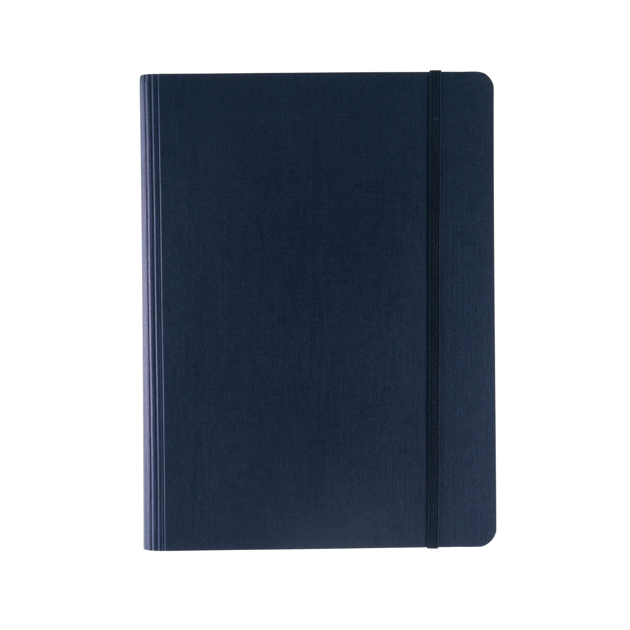 Carnet A4 Fabriano Ecoqua Plus à spirales caché bleu marine à pointillés