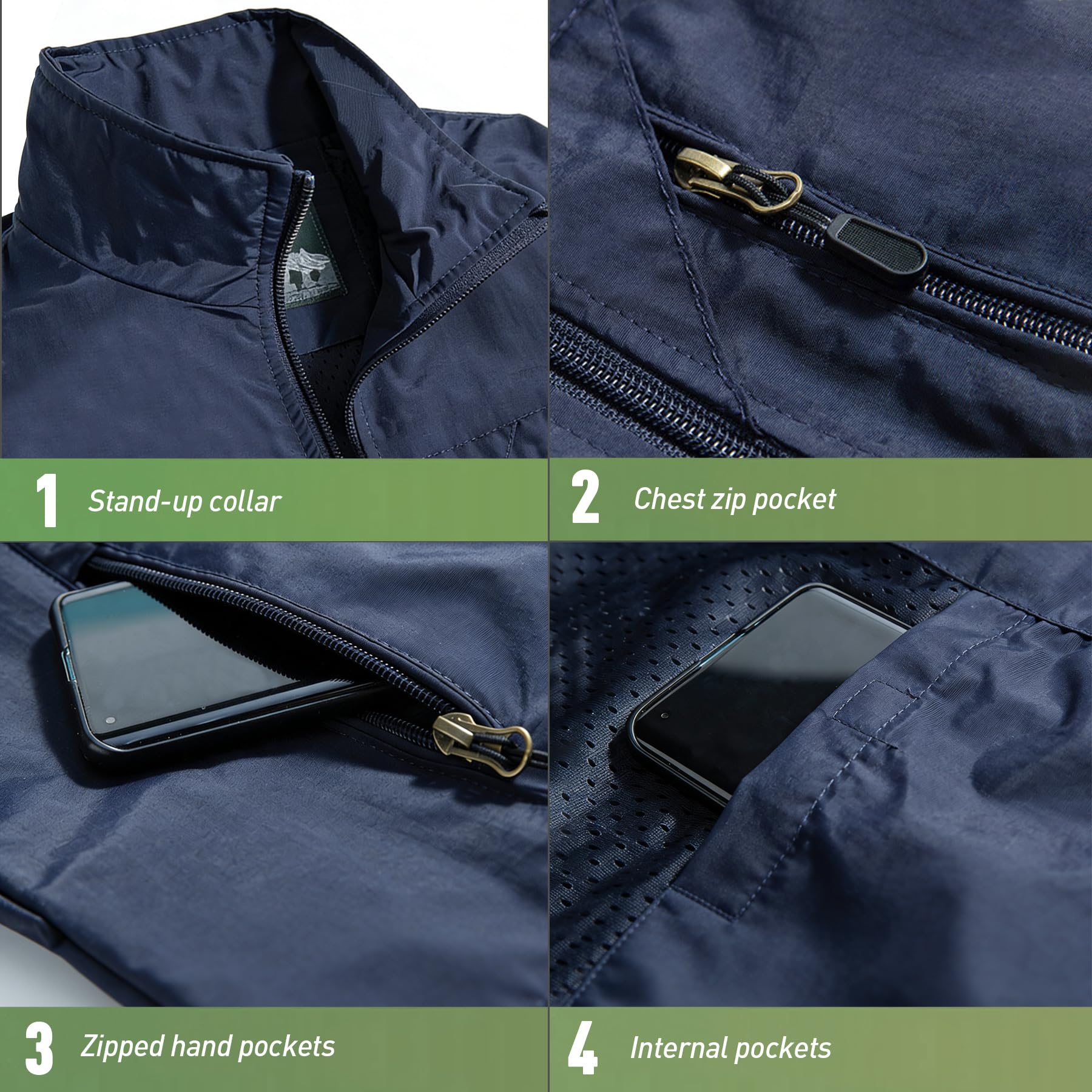 Herren Outdoor Weste Sommerweste Leicht Anglerweste Camping Arbeitsweste Atmungsaktiv Ärmellose Jacke