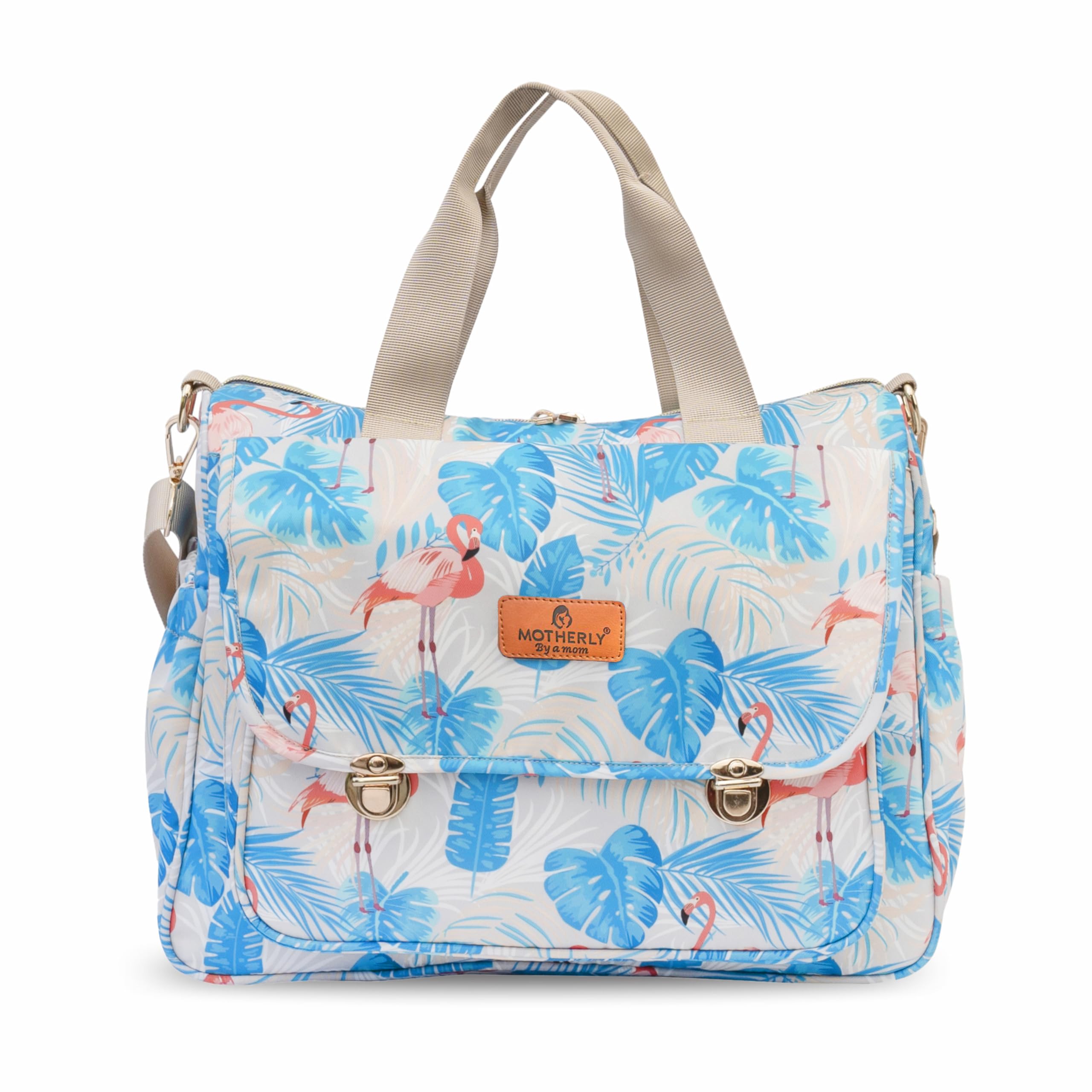 Glory Tote Diaper Bag for Mothers for Travel, Maternity Bag for Newborn Baby, Multiple Pocket Water Resistant Baby Bag (Flamingo)