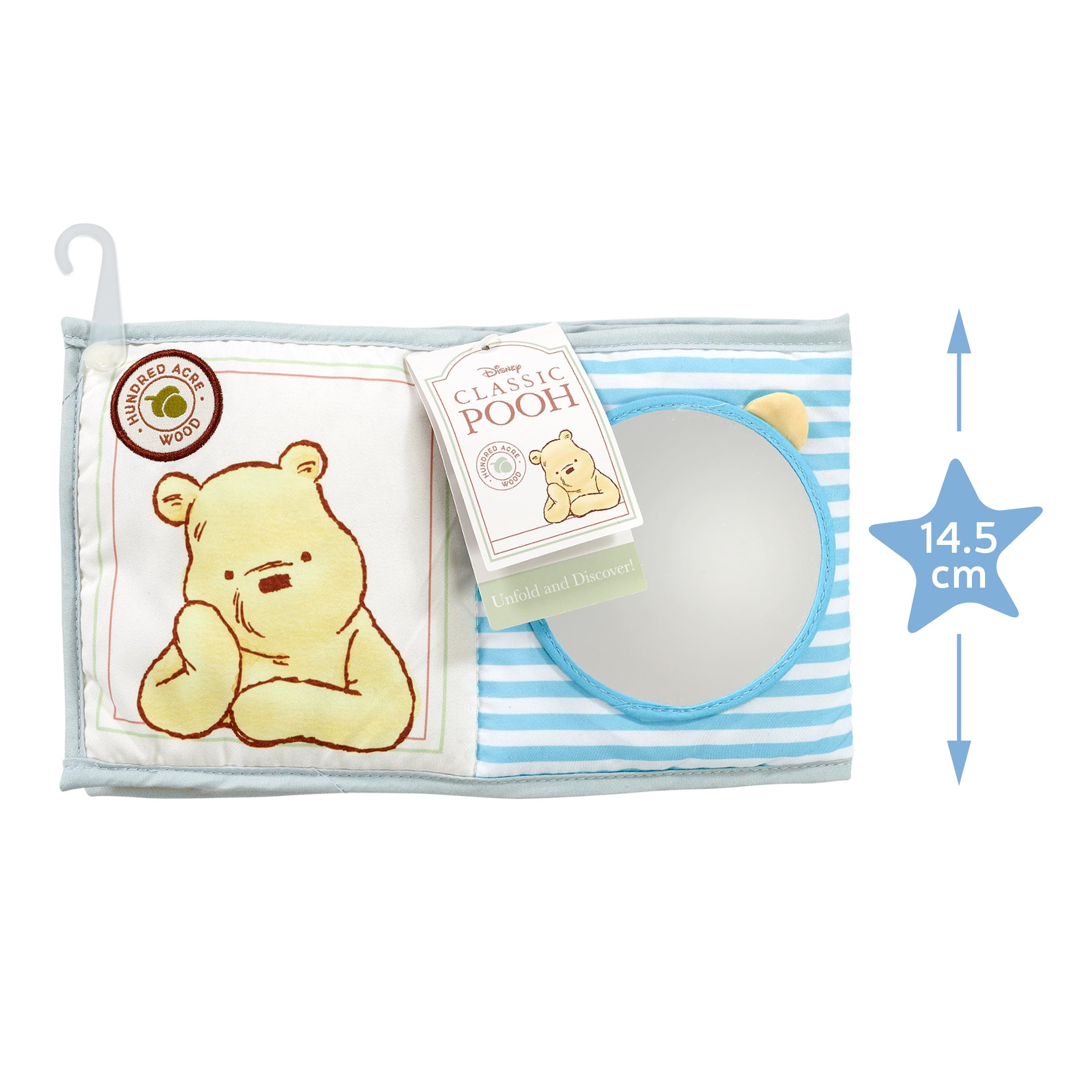 Winnie The Pooh Unfold Discover | Lustro, gryzak, marszczona tekstura, zabawa na brzuchu, składana konstrukcja