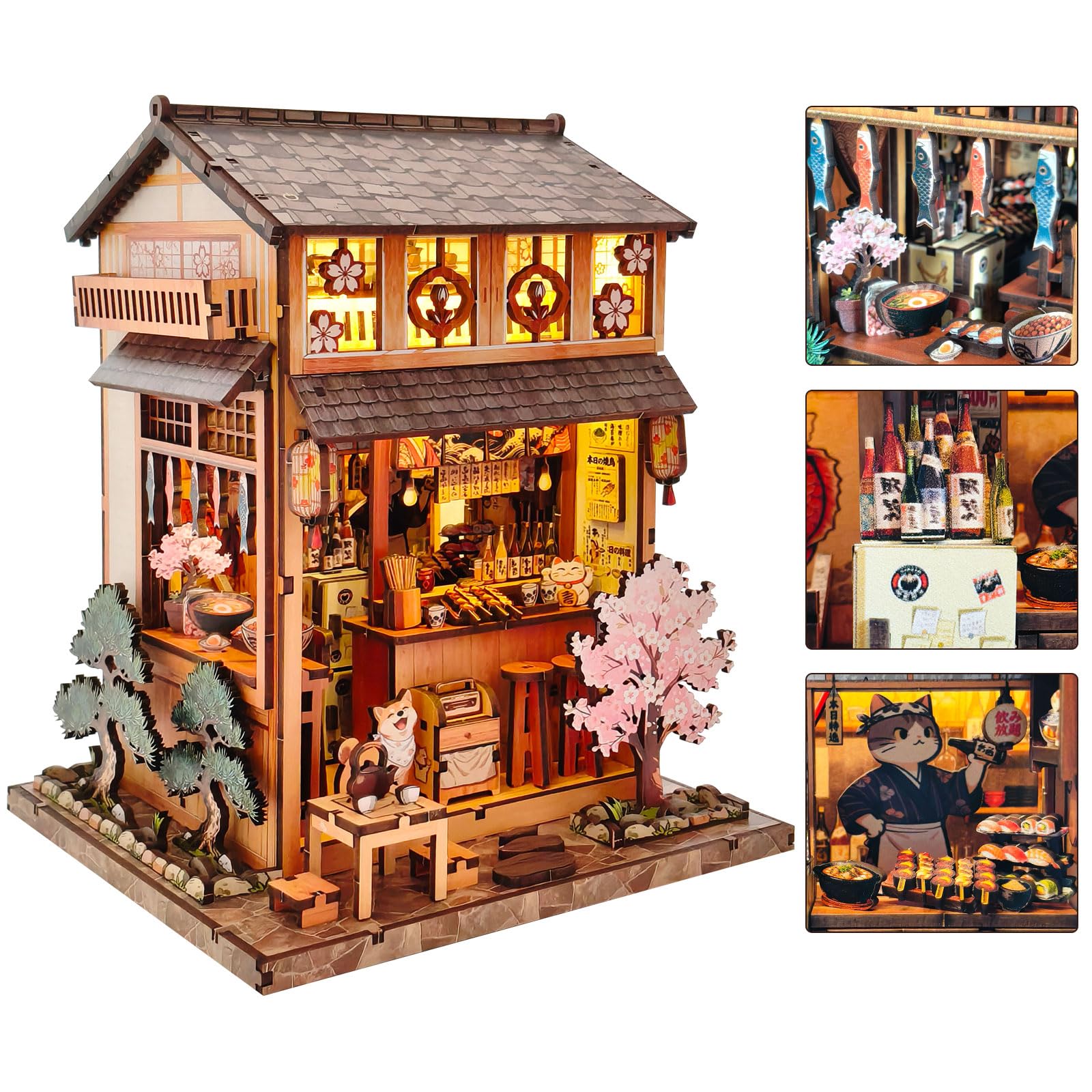 Lycidae Book Nook Kit-"Japanese-style yakitori house" 3D Wooden Puzzle