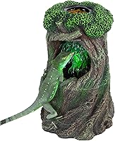 REPTI ZOO 1000ML Reptile Waterfall Fountain with Food Dish - Large Terrarium Dispenser for Bearded Dragons, Chameleons, Geckos