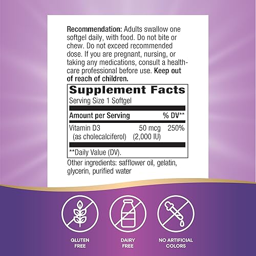 Miniatura 5 de Nature's Way, D3 2000 IU, vitaminas, 15590, 120, 1, 1