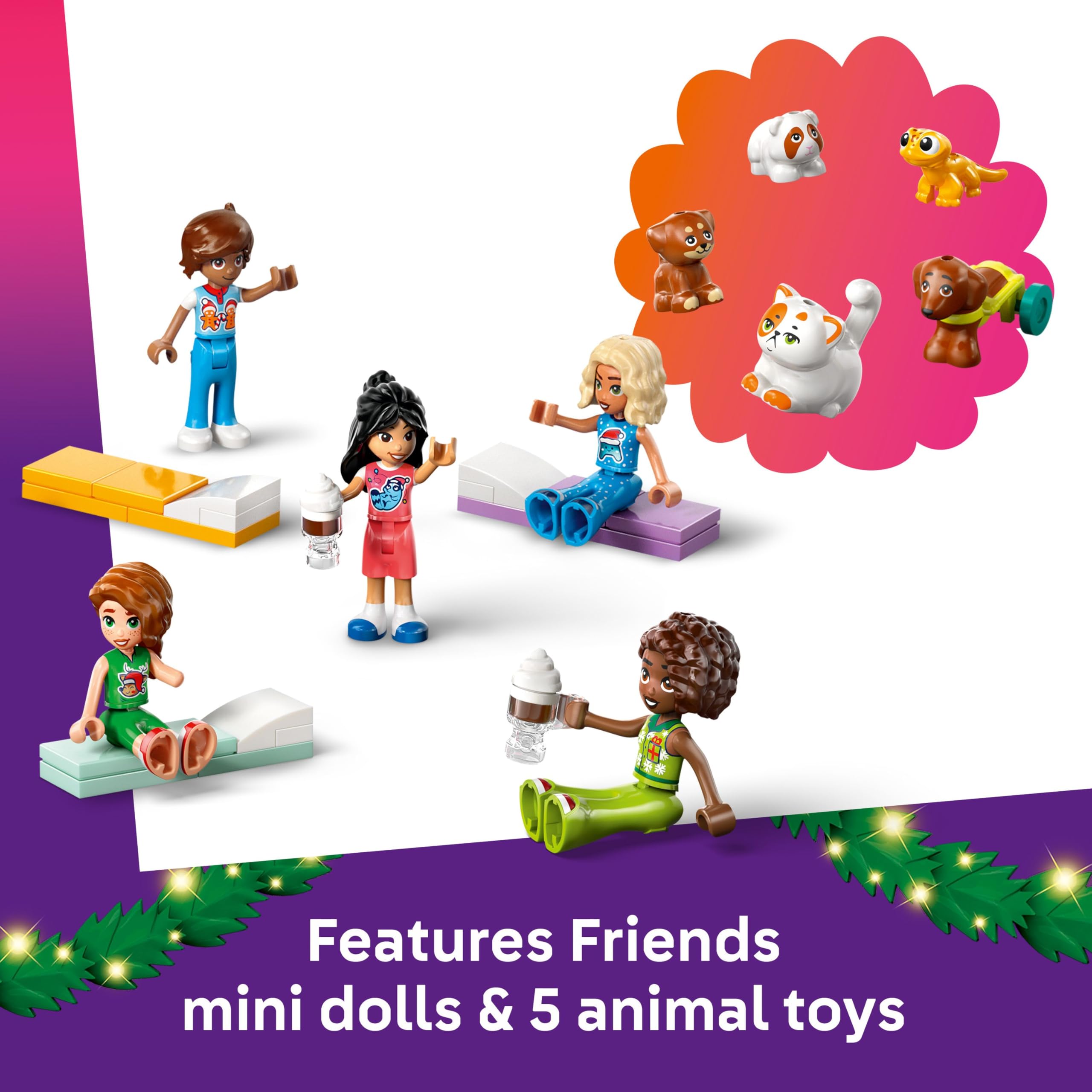 LEGO Friends Advent Calendar 2025 for 6+ Year Old Girls, Christmas Countdown Toys with 24 Surprises incl. 5 Mini Dolls - Image 4