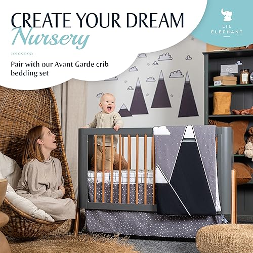 Miniatura 5 de Juego de calcomanías de pared para cuarto de bebé, arte de pared de guardería con calcomanía de pared de montaña, calcomanías de pared de nube y