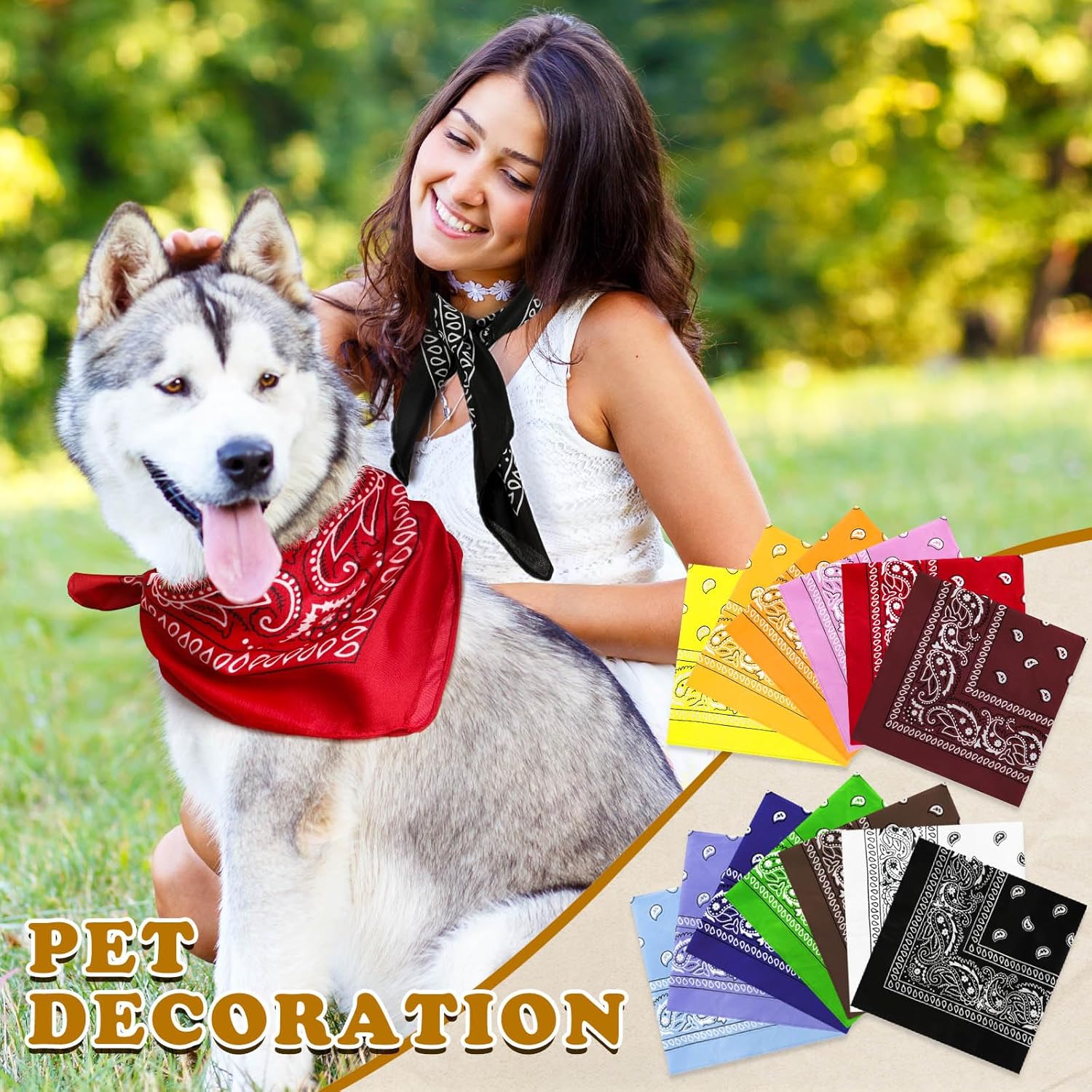 Bandanas Bulk, 80Pcs Bandana, Bandanas for Men Women, Cowboy Handkerchief for Party Favor Costume Pets