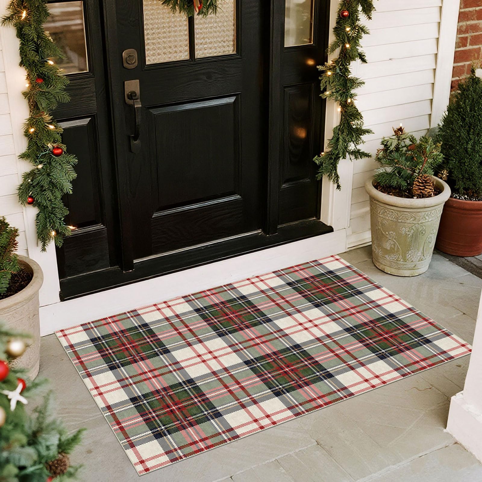 Othilic Christmas Front Door Mat Indoor Entrance - 2x3 Doormat Outdoor Rug — image 1